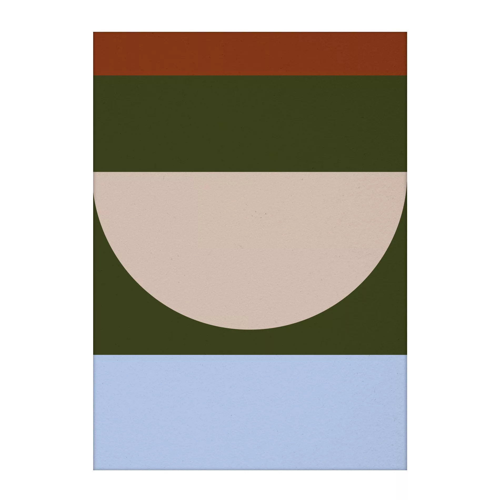 Paper Collective - Half Circles IV Kunstdruck 50x70cm - rot, terracotta, gr günstig online kaufen