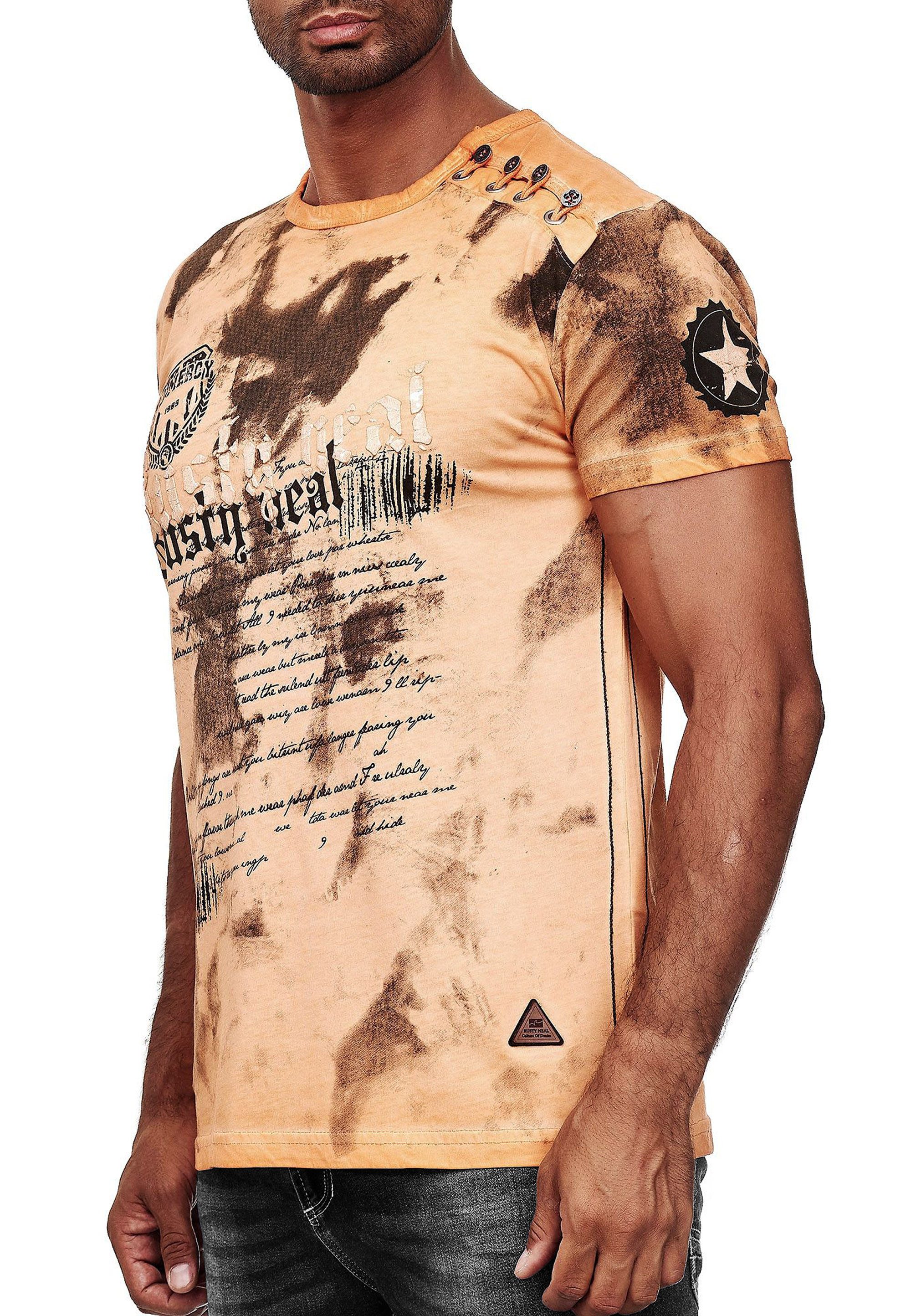 R-NEAL T-Shirt Herren T-Shirt Verwaschen mit günstig online kaufen