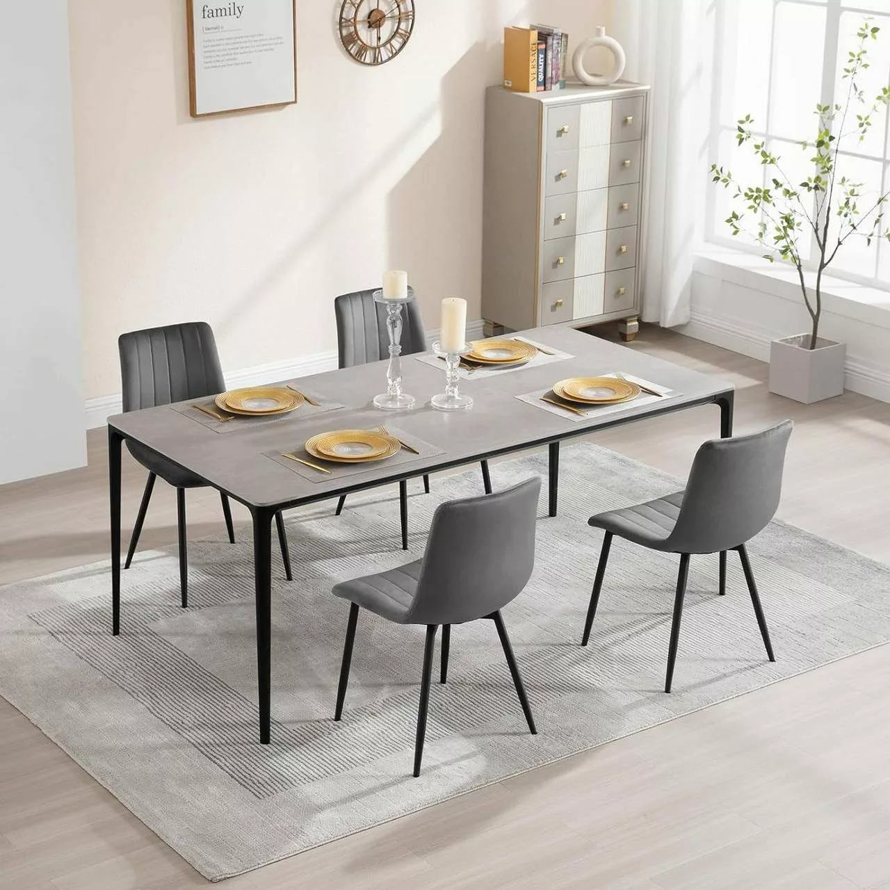 Klihome Polsterstuhl (4 St), Küchenstuhl, Wohnzimmerstuhl, günstig online kaufen