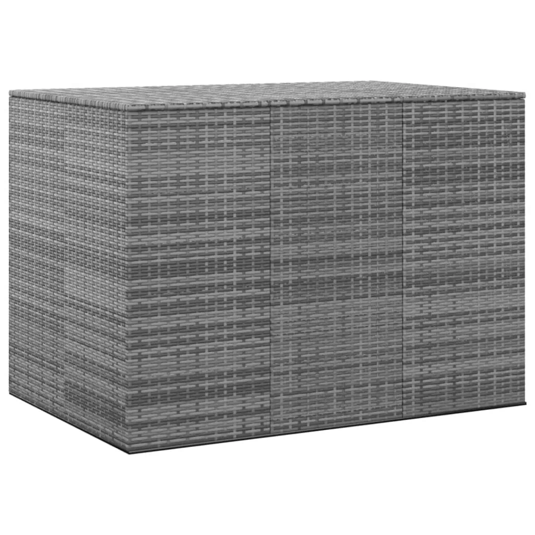 Vidaxl Garten-kissenbox Pe Rattan 145x100x103 Cm Grau günstig online kaufen