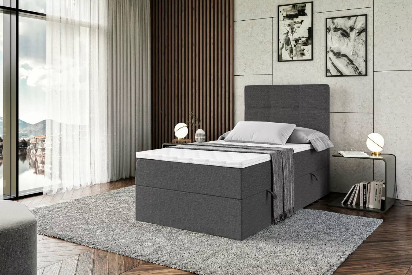 ALTDECOR Boxspringbett Marce (Multipocket-Matratze H4. H3 Matratze Bonellfe günstig online kaufen