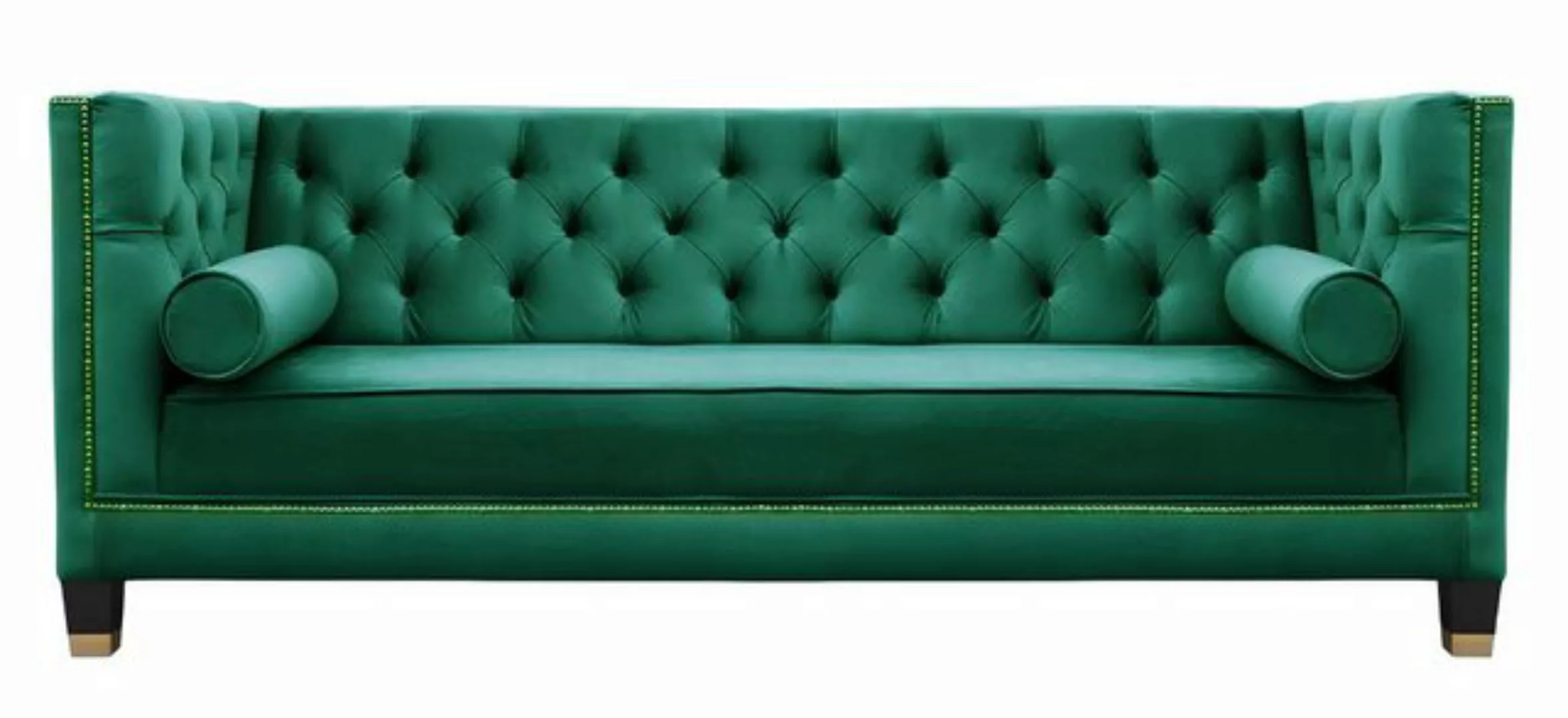 Xlmoebel 3-Sitzer Dreisitzer Sofa in Grün für das Wohnzimmer mit Stoffbezug günstig online kaufen