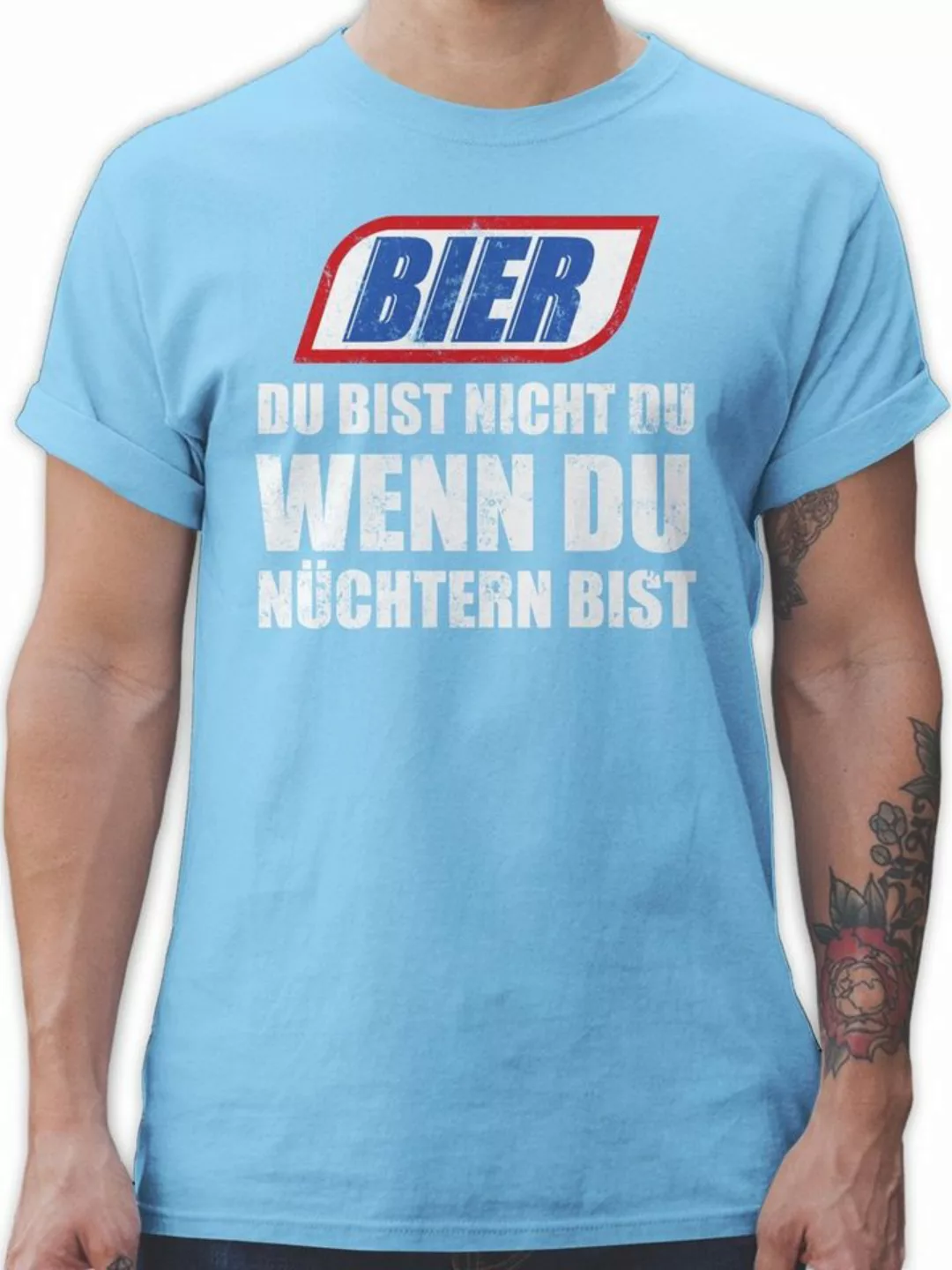 Shirtracer T-Shirt Bier Du bist nicht du wenn du nüchtern bist Vintage Part günstig online kaufen