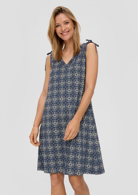 s.Oliver Minikleid Kleid mit V-Ausschnitt und Binde-Detail Schleife günstig online kaufen