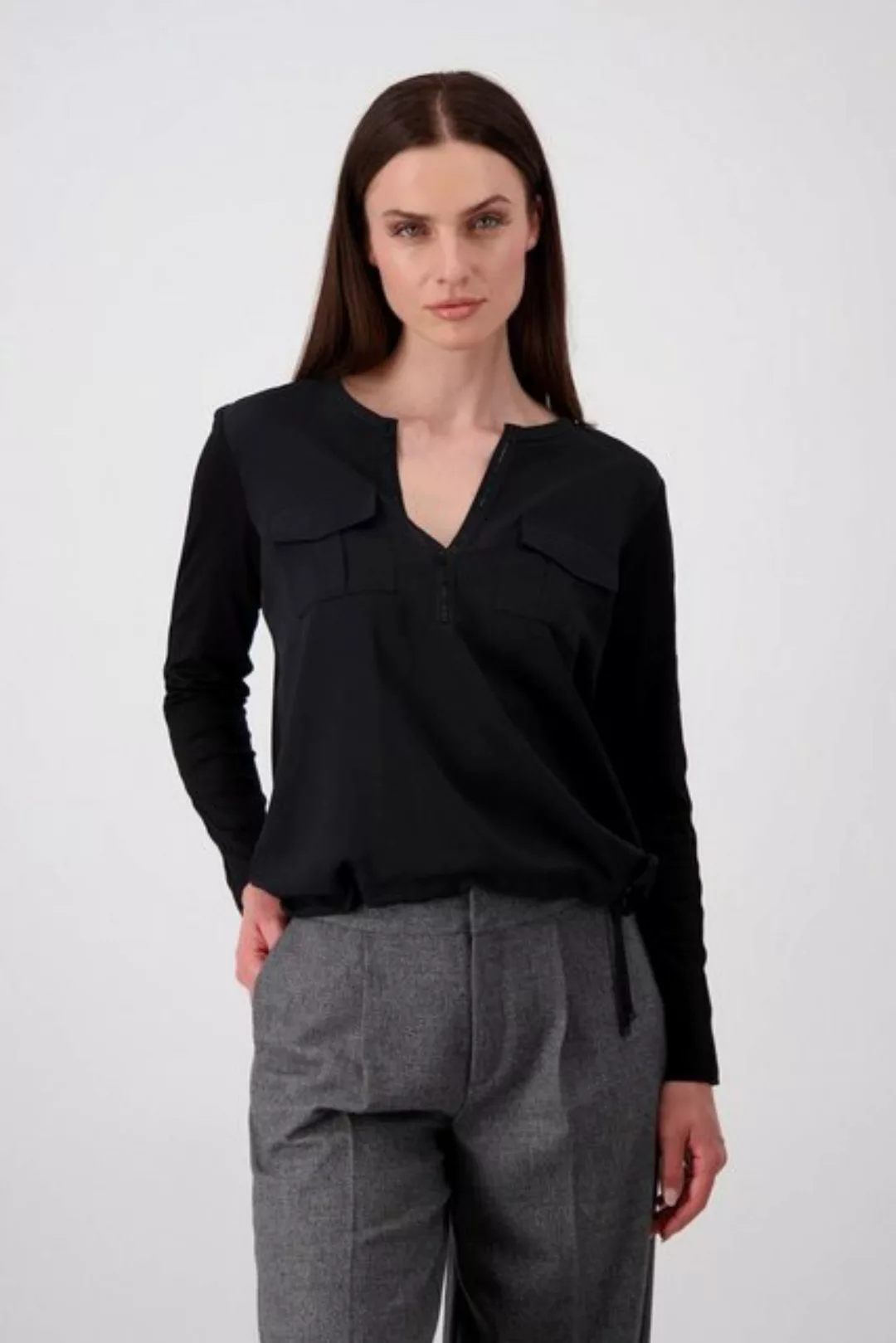 Monari Langarmbluse Bluse schwarz günstig online kaufen