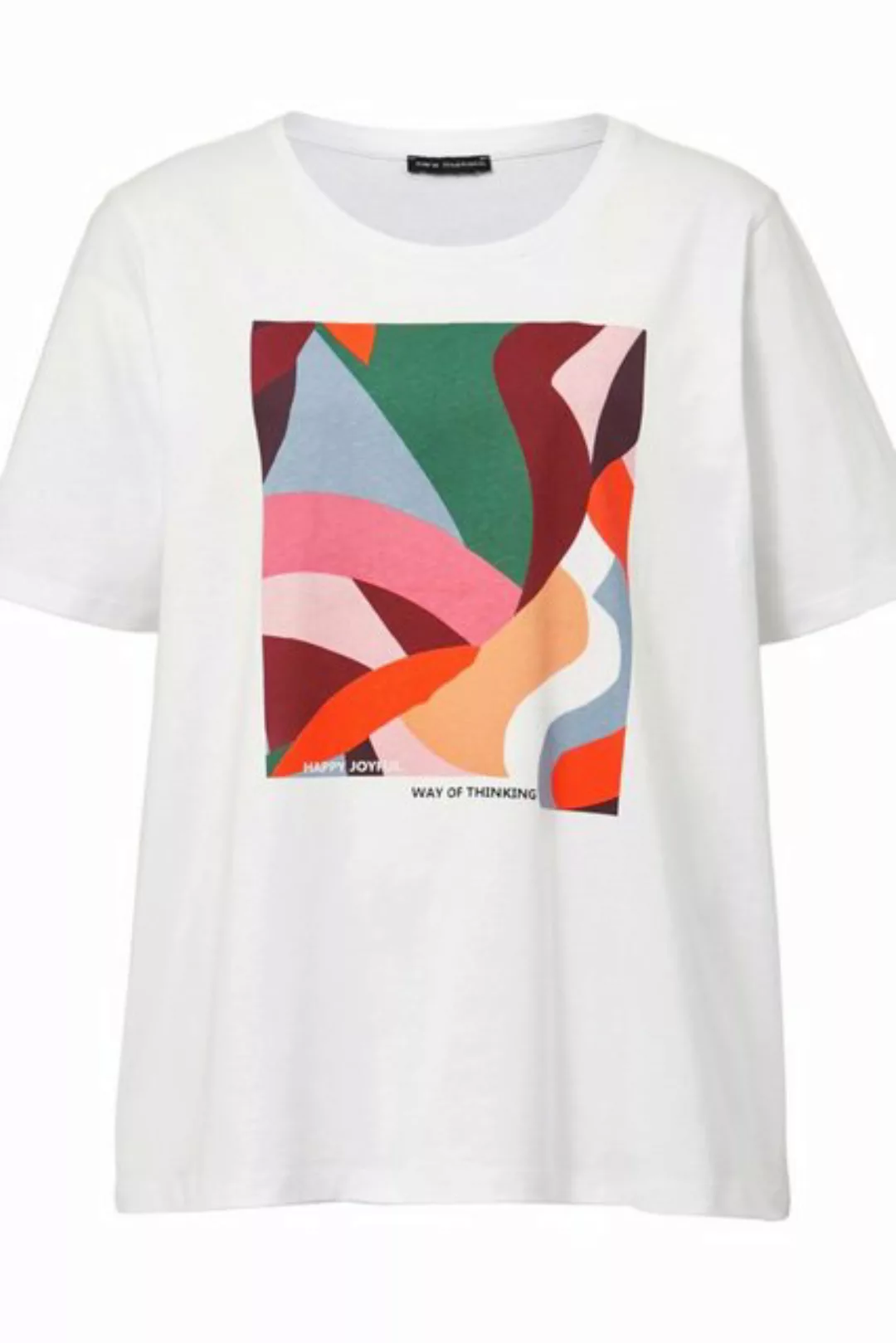 Sara Lindholm Rundhalsshirt T-Shirt Regular Fit Color-Print Rundhals Halbar günstig online kaufen