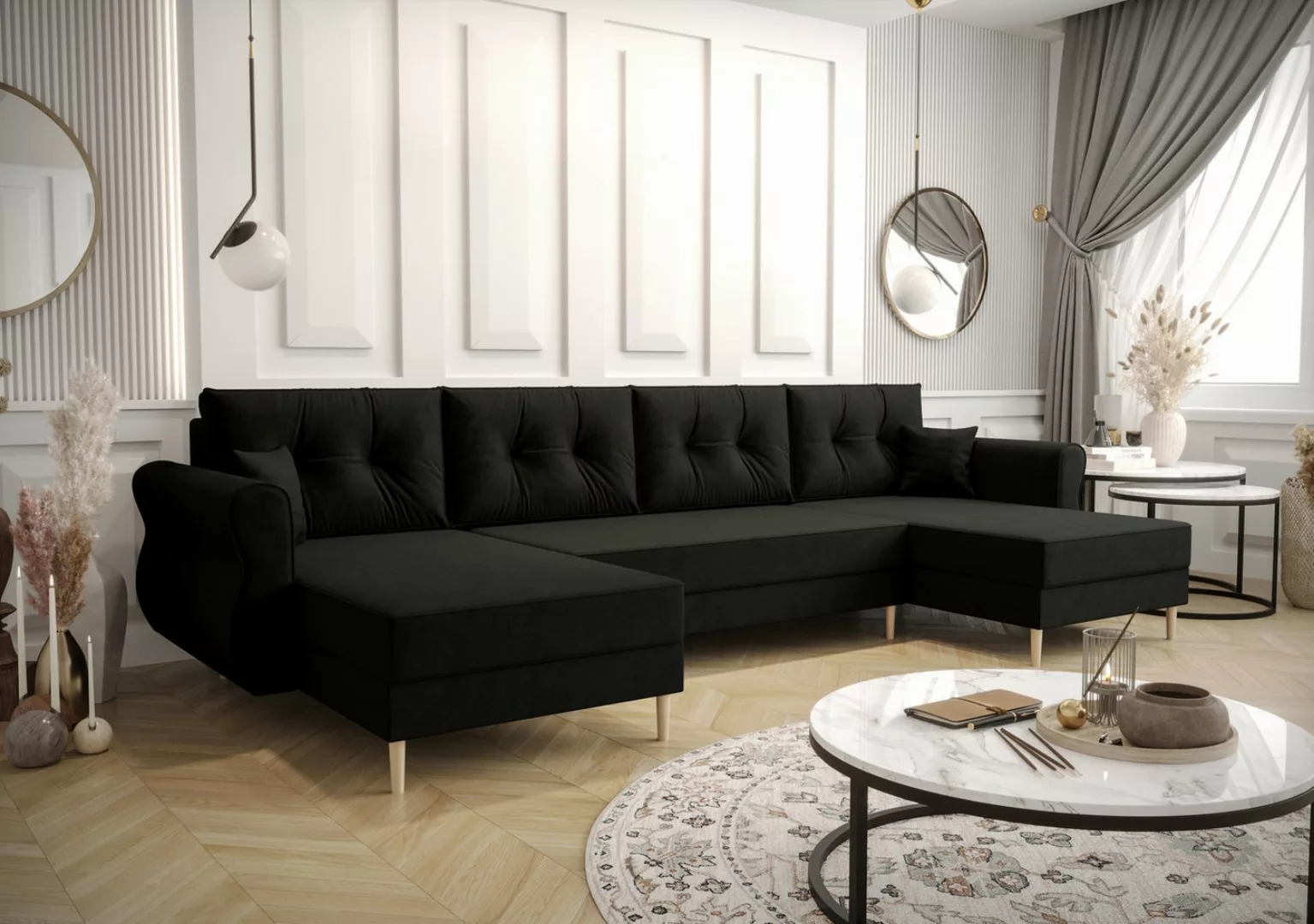 ALTDECOR Wohnlandschaft APOL-U, Couch mit Schlaffunktion, Wohnzimmer - Ecks günstig online kaufen