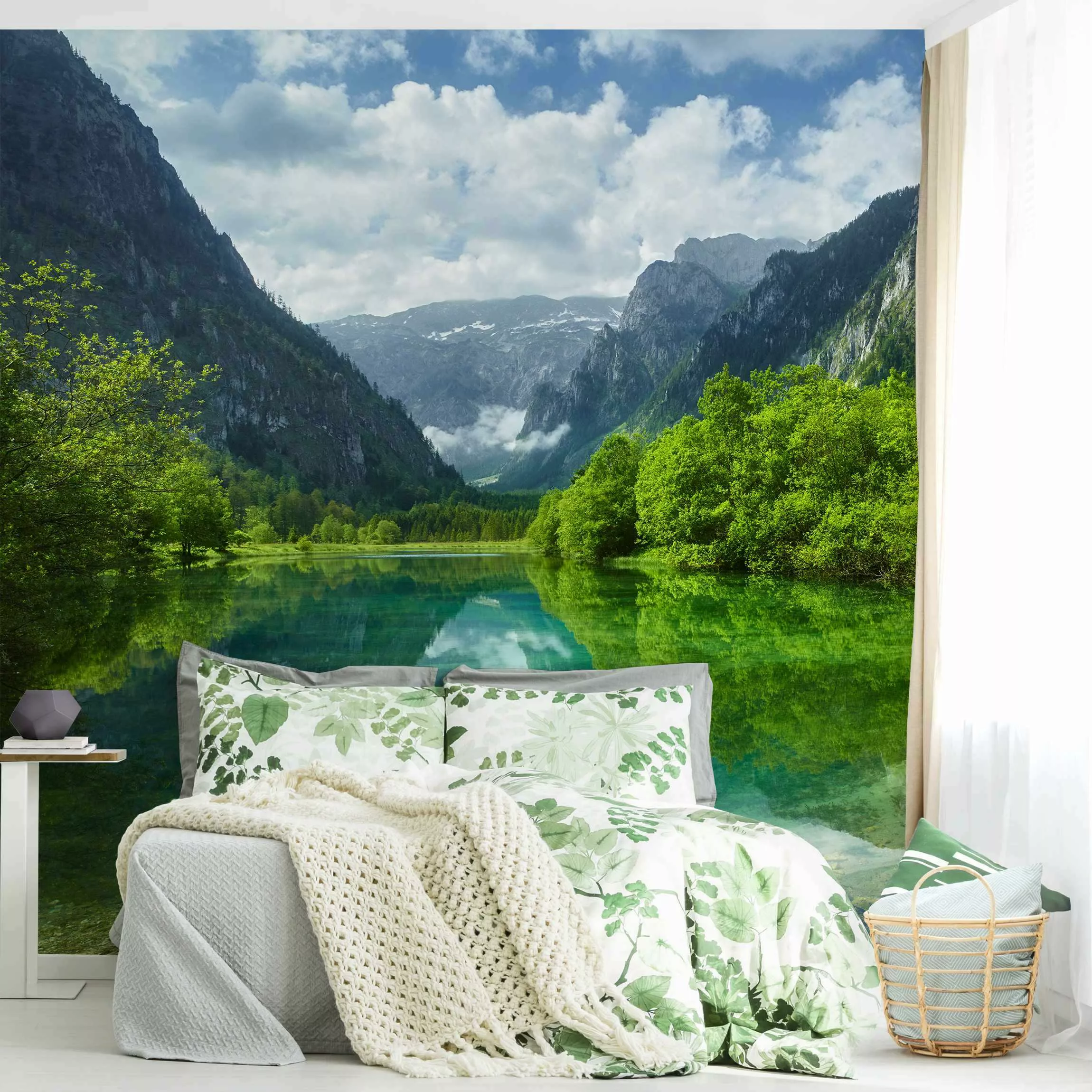 Fototapete Bergsee mit Spiegelung günstig online kaufen