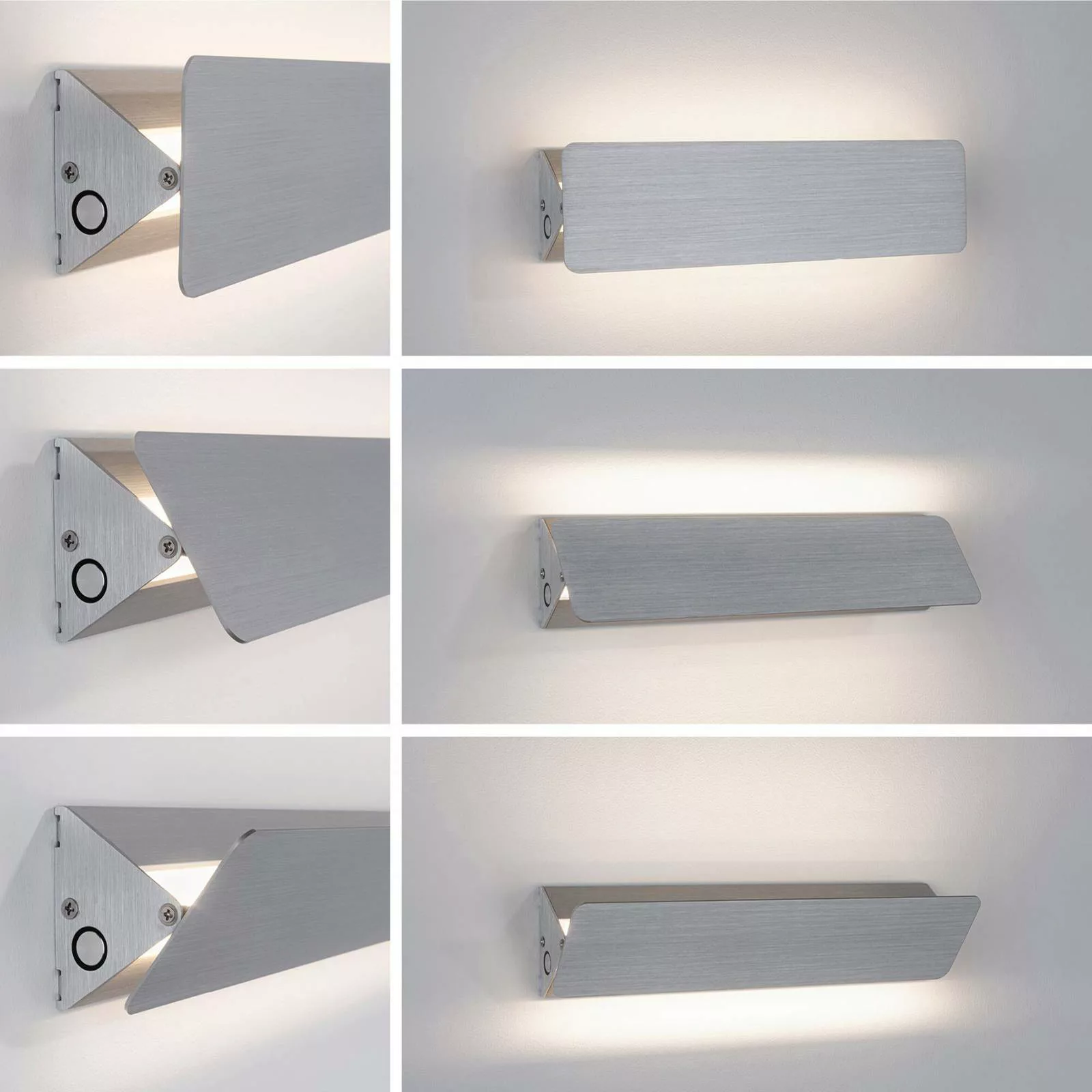 LED Wandleuchte Katla in Aluminium-gebürstet 9,5W 300lm günstig online kaufen