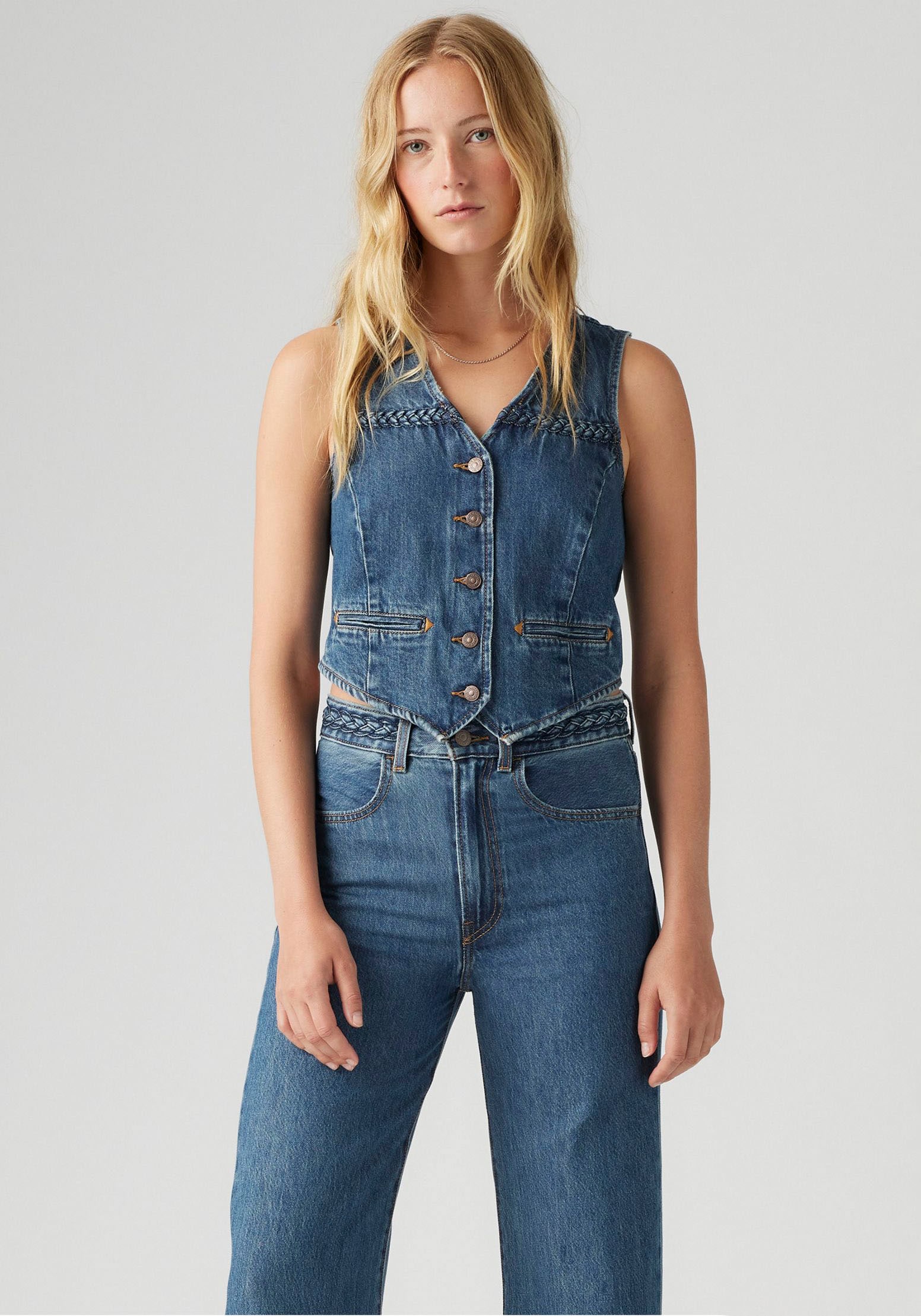 Levis Jeansweste "BRAIDED VEST", mit Ziernähten günstig online kaufen