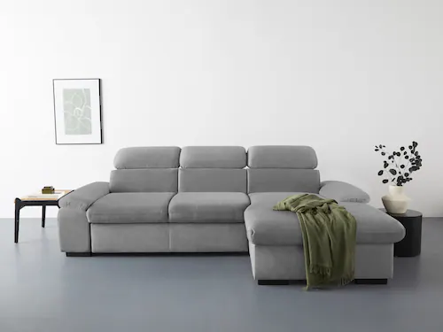 COTTA Ecksofa "Lola L-Form", (Set, mit Hocker), mit Hocker & Kopfteilfunkti günstig online kaufen