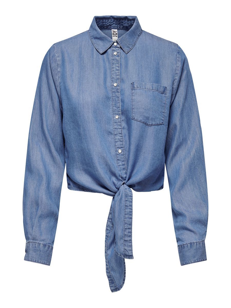 ONLY Knotendetail- Jeanshemd Damen Blau günstig online kaufen