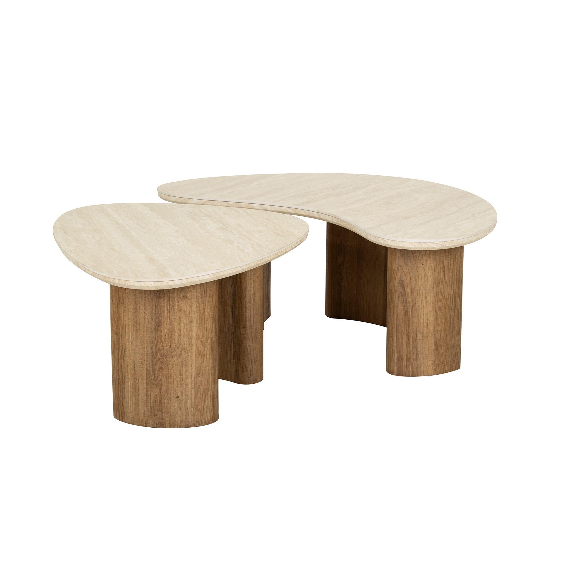 Vintagehaus Couchtisch Retro Couchtisch 2er Set günstig online kaufen