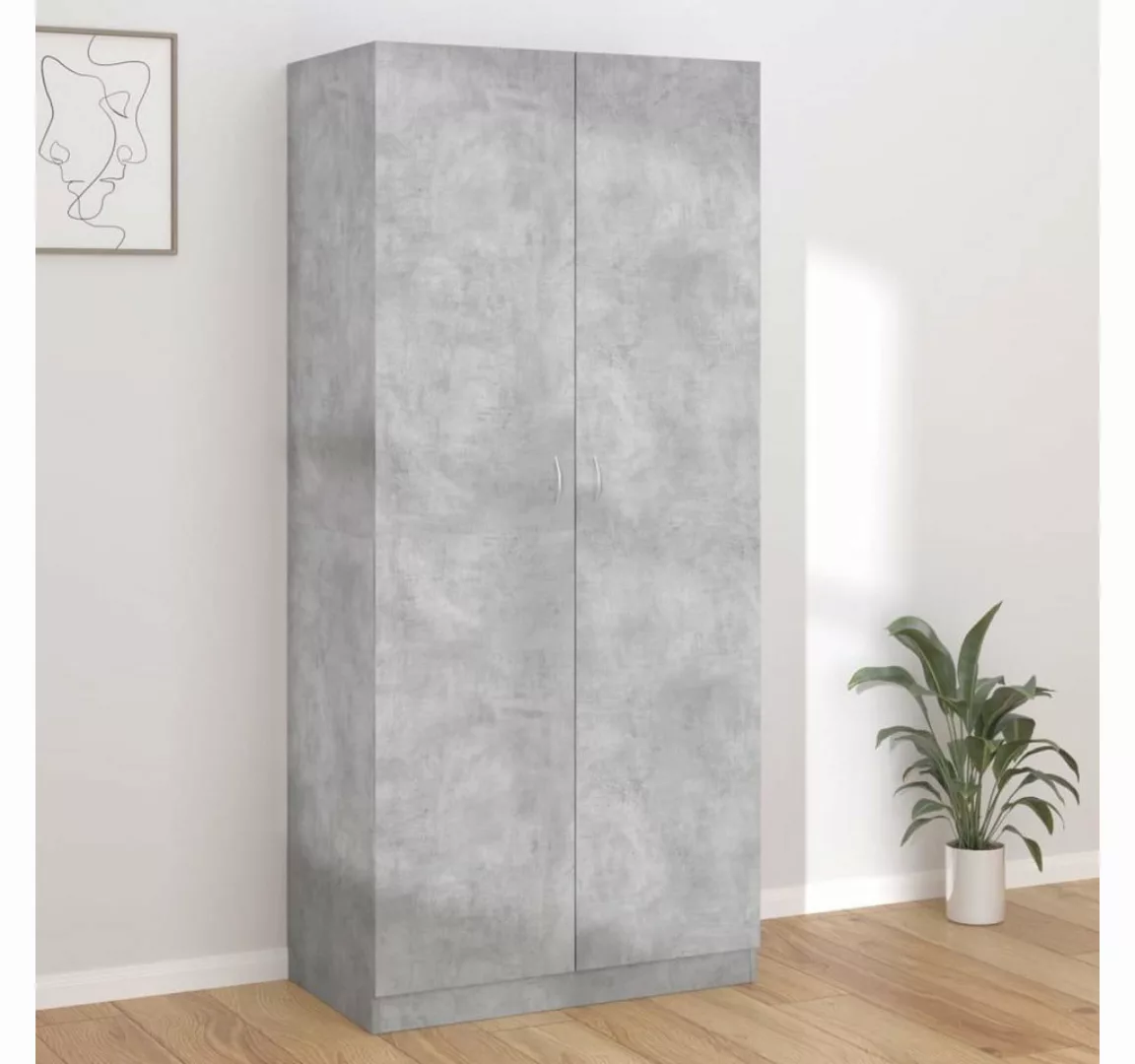 vidaXL Kleiderschrank Kleiderschrank Betongrau 9052200 cm Spanplatte günstig online kaufen