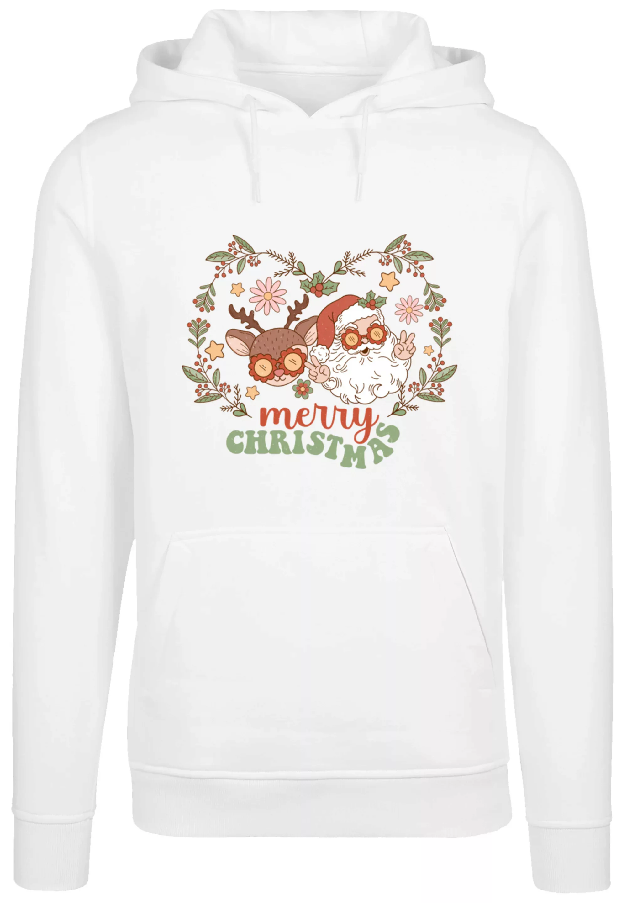 F4NT4STIC Kapuzenpullover "Christmas Hippie Santa And Reindeer", Premium Qu günstig online kaufen