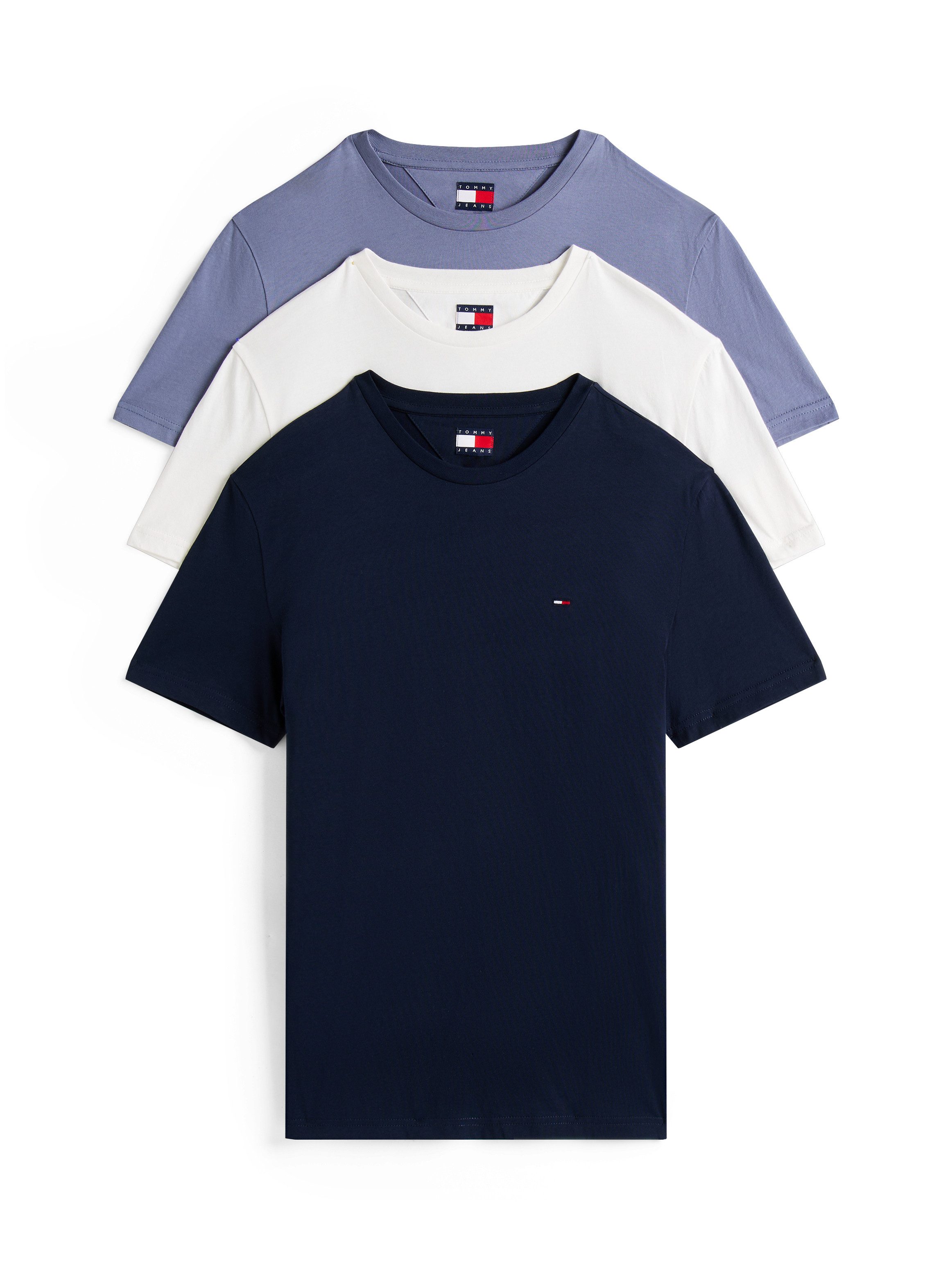 Tommy Jeans T-Shirt "TJM XSLIM 3 PACK TEE", Mit Rundhalsausschnitt günstig online kaufen