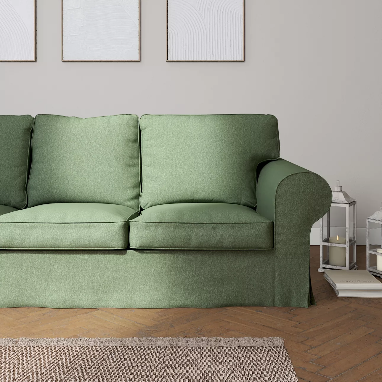 Bezug für Ektorp 3-Sitzer Schlafsofa, neues Modell (2013), grün, 40cm x 30c günstig online kaufen