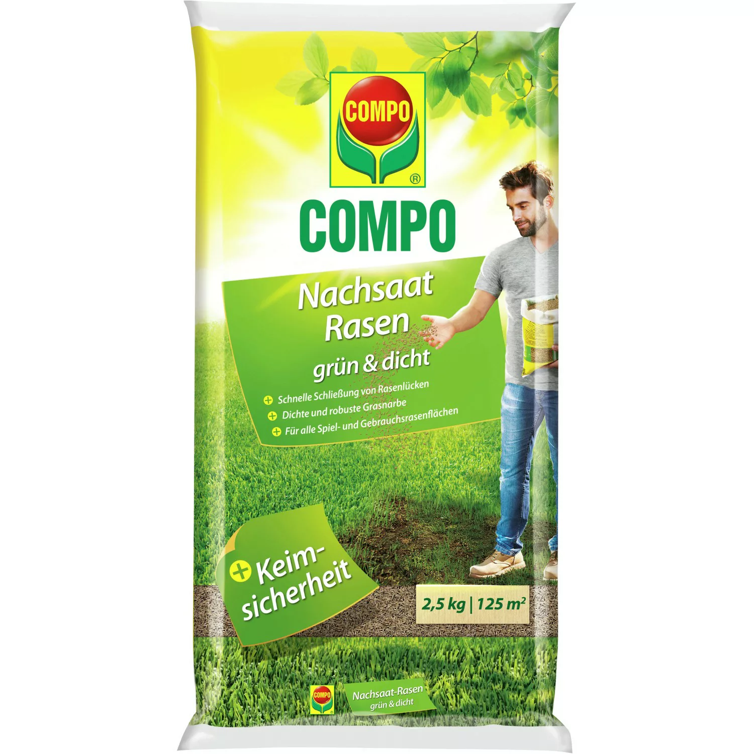 Compo Nachsaat-Rasen grün und dicht 2,5 kg günstig online kaufen