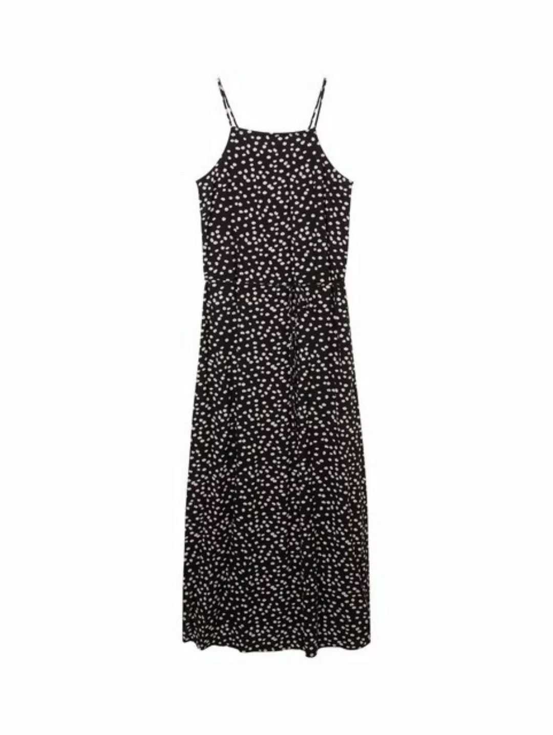 TOM TAILOR Denim Sommerkleid halterneck maxi dress, black flower minimal pr günstig online kaufen