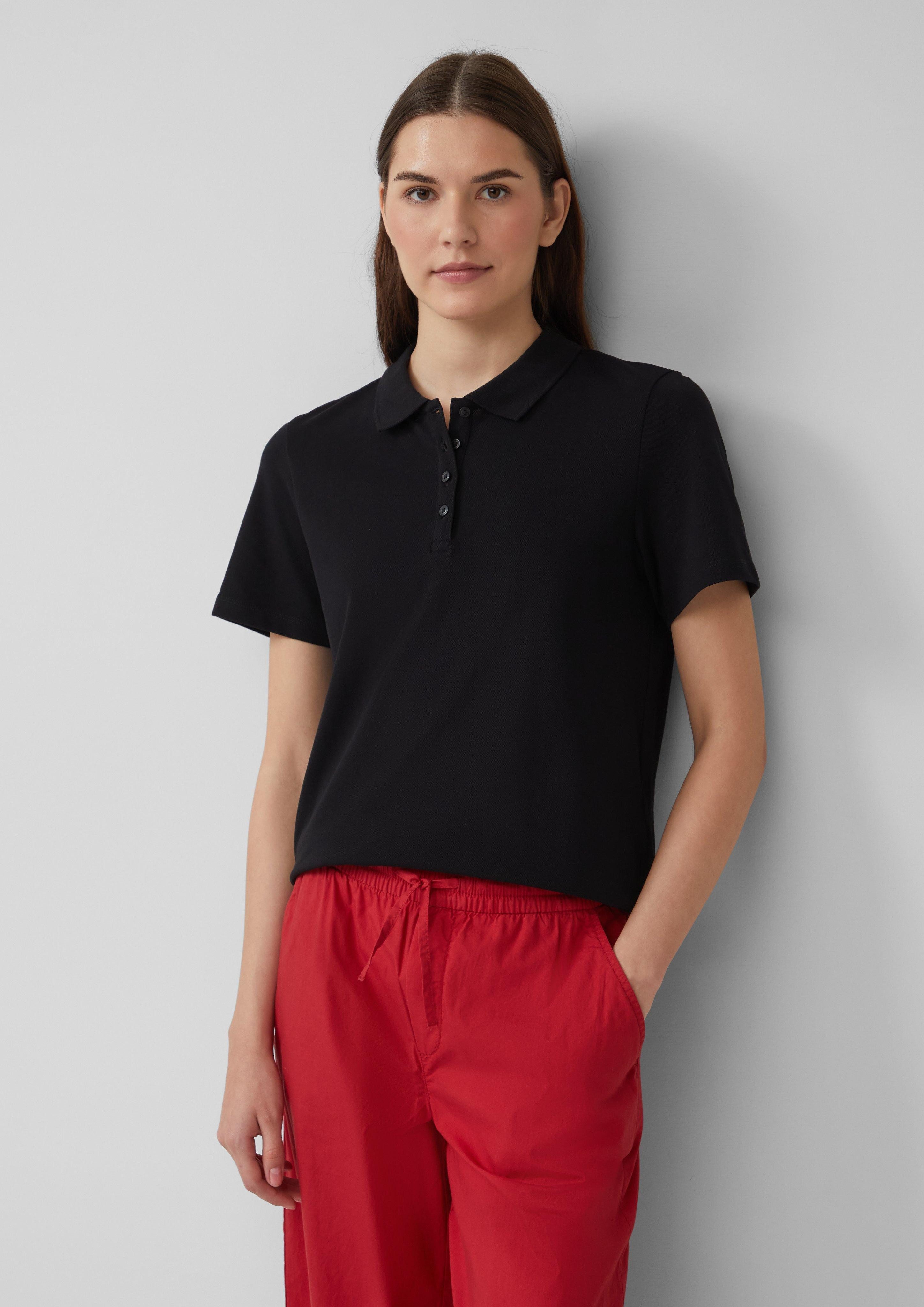 s.Oliver Poloshirt Verkürztes Poloshirt aus Baumwollpiqué günstig online kaufen