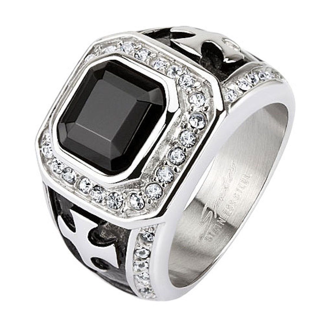 Taffstyle Fingerring Herren Biker Ring Kreuz günstig online kaufen