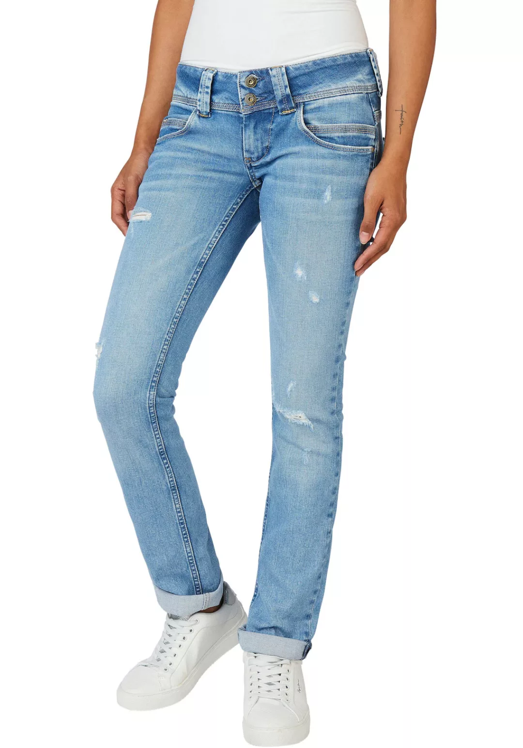Pepe Jeans Straight-Jeans VENUS mit Badge günstig online kaufen