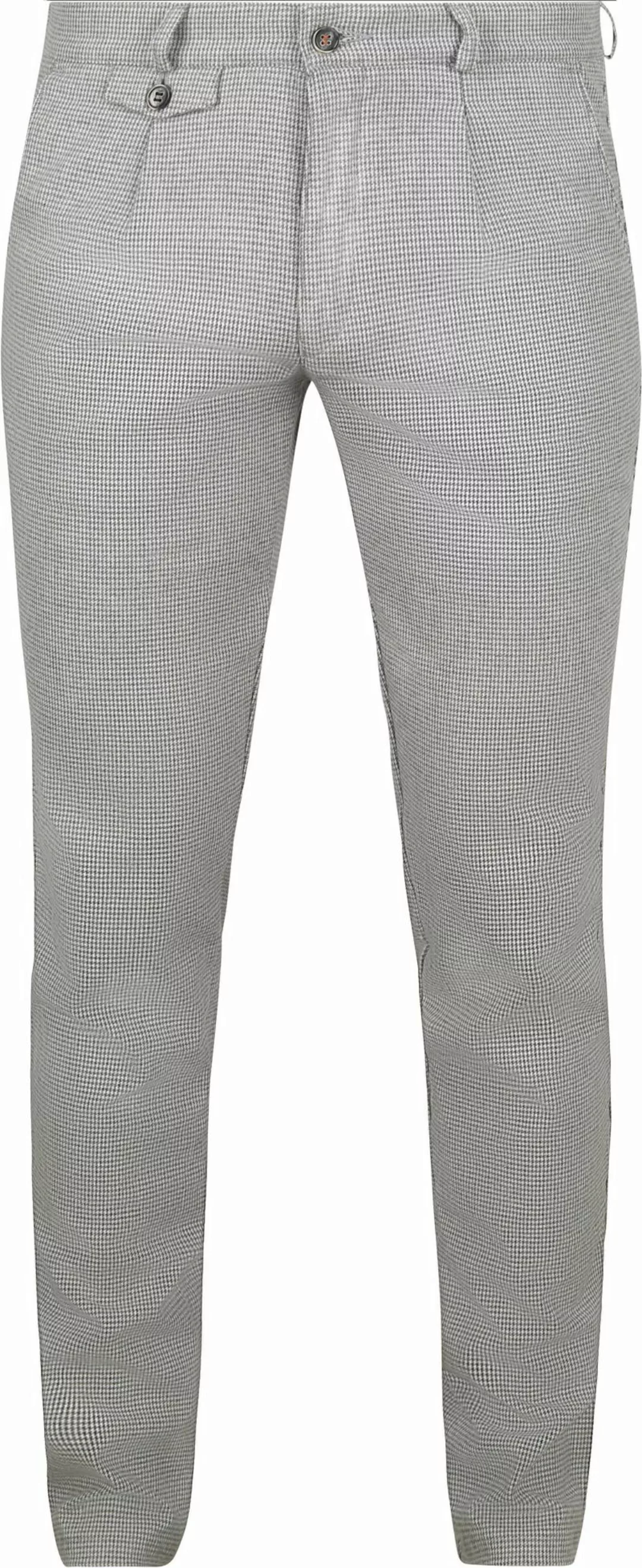 Suitable Chino Pico Pleat Flanel Druck Grau - Größe 56 günstig online kaufen