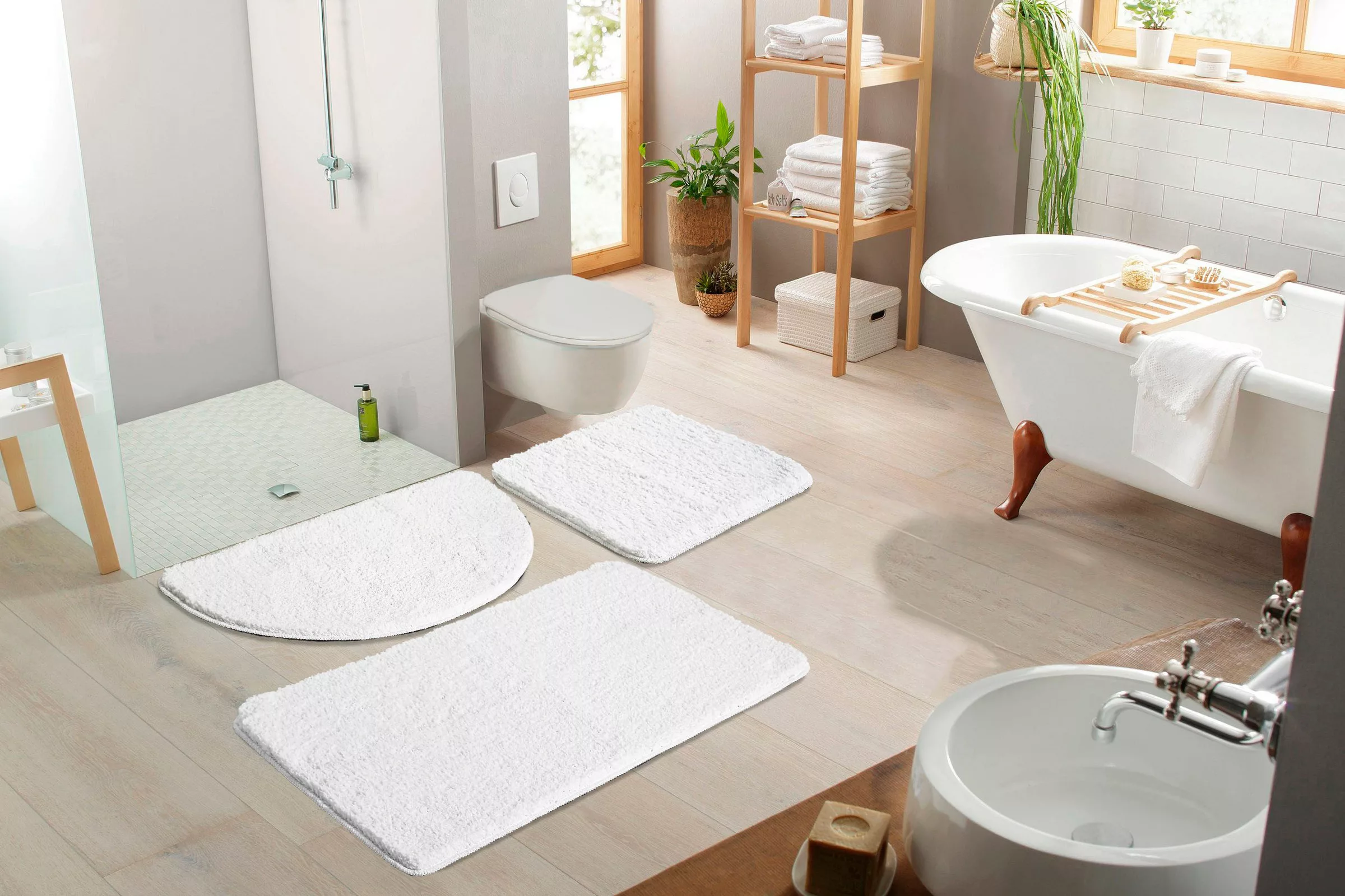 my home Badematte »Inga, Badezimmer Teppich, Badvorleger«, rutschhemmend be günstig online kaufen