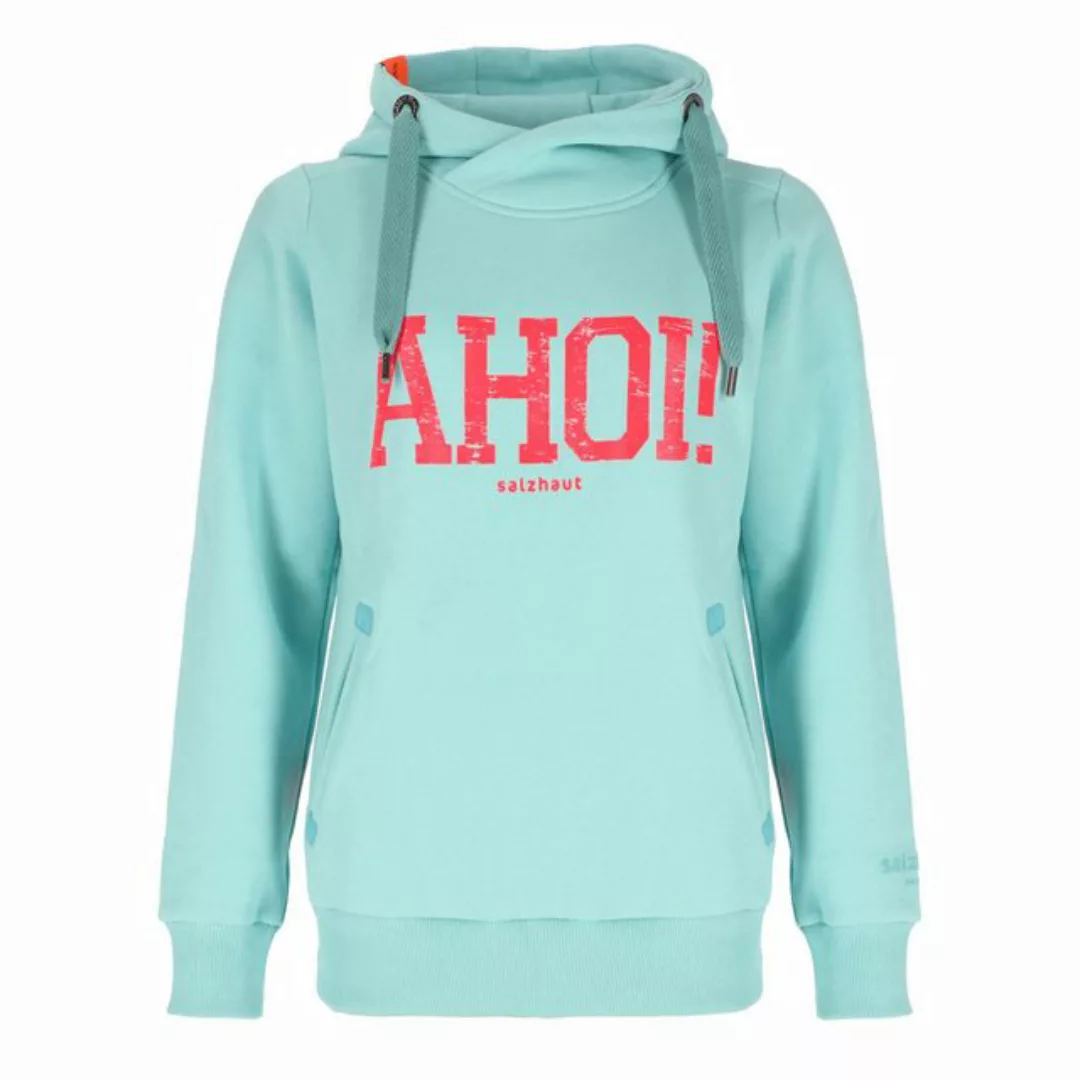 salzhaut Kapuzenpullover Damen Hoodie Sünn mit Ahoi-Print - Unifarbener Pul günstig online kaufen