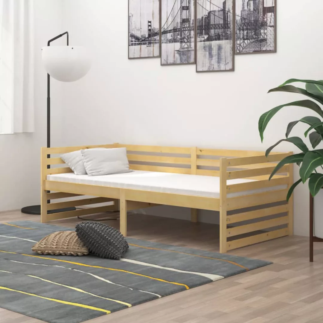 vidaXL Gästebett Tagesbett Gästebett mit Matratze 90x200 cm Massivholz Kief günstig online kaufen