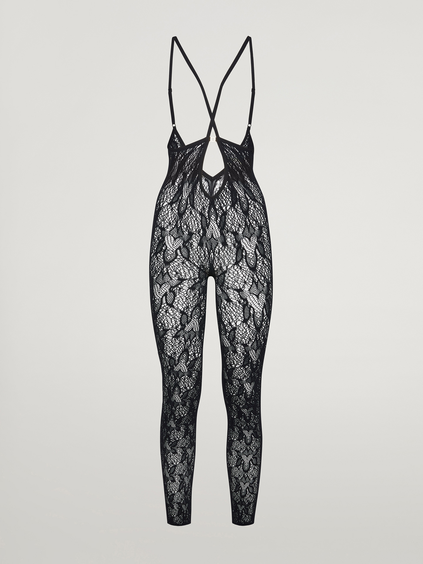 Wolford - Monogram Flower Net Tights Leggings, Frau, black, Größe: L günstig online kaufen