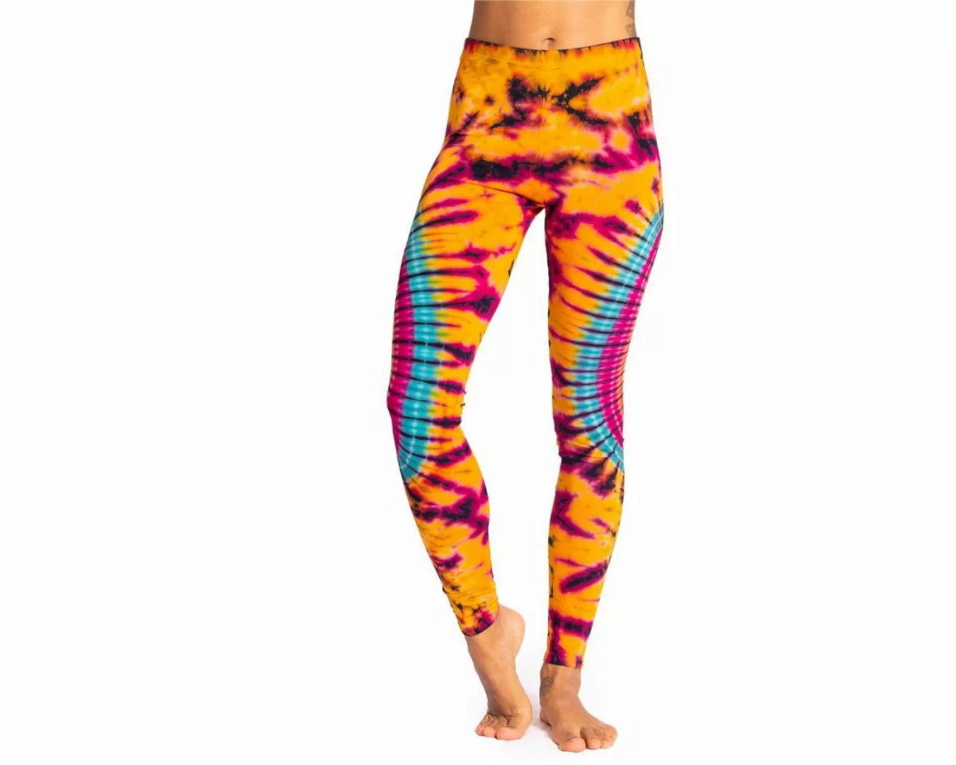 PANASIAM Leggings Unikat Batik Leggings 'Sonne' aus natürlicher Viskose Goa günstig online kaufen