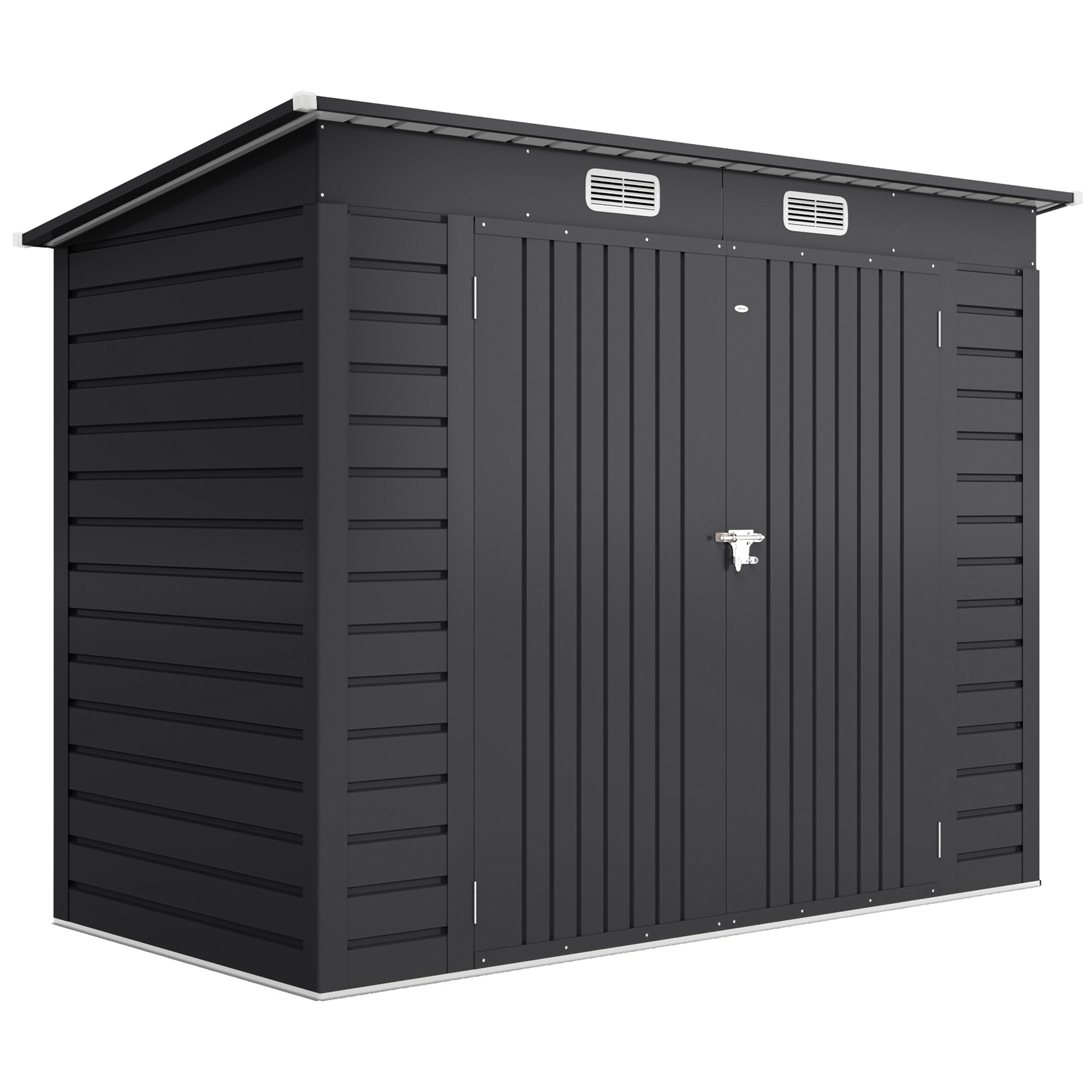 Outsunny Gerätehaus aus Stahl, 2,7 m² Geräteschuppen mit Doppeltür, Gartens günstig online kaufen