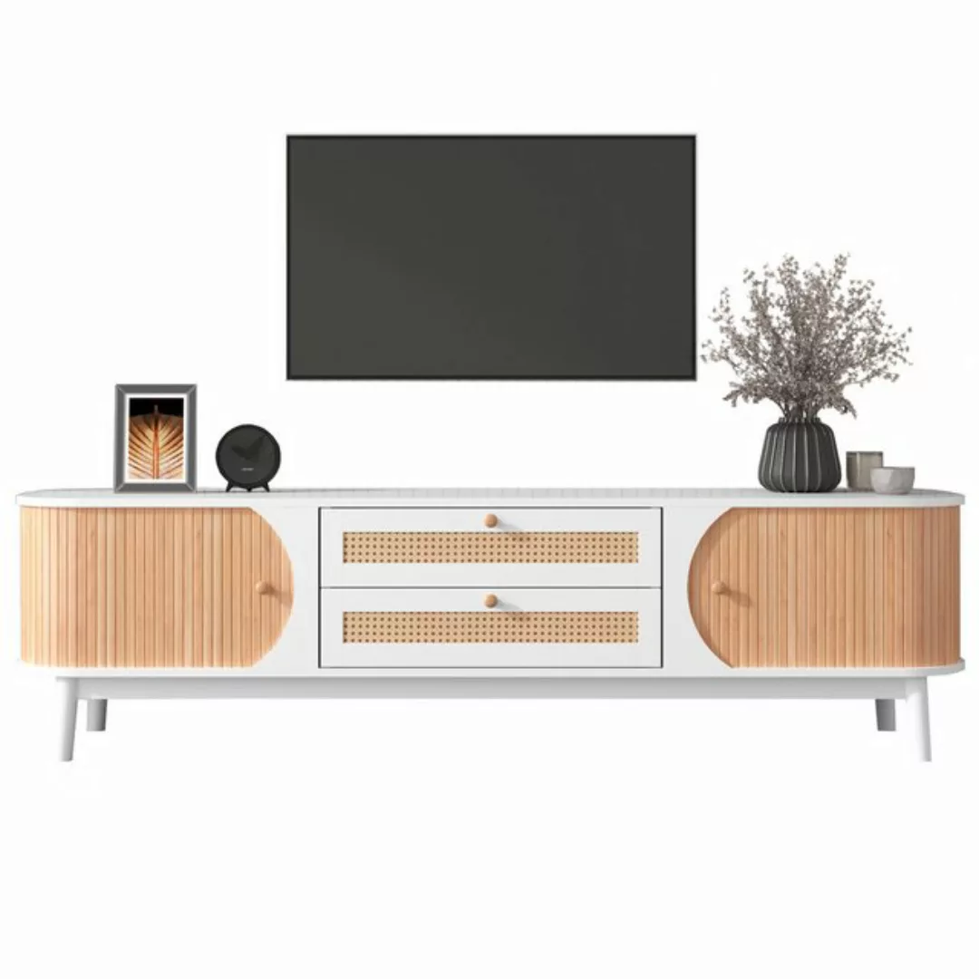 REDOM TV-Schrank TV-Schrank-Natürlicher Holz-Blend TV-Schrank (TV-Schrank m günstig online kaufen