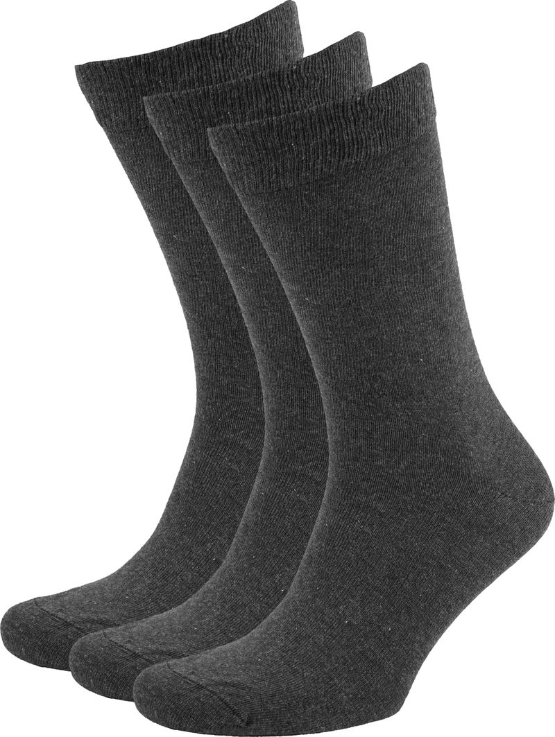 Suitable Bio-Baumwolle Socken Dunkelgrau 3-Pack - Größe 42-46 günstig online kaufen