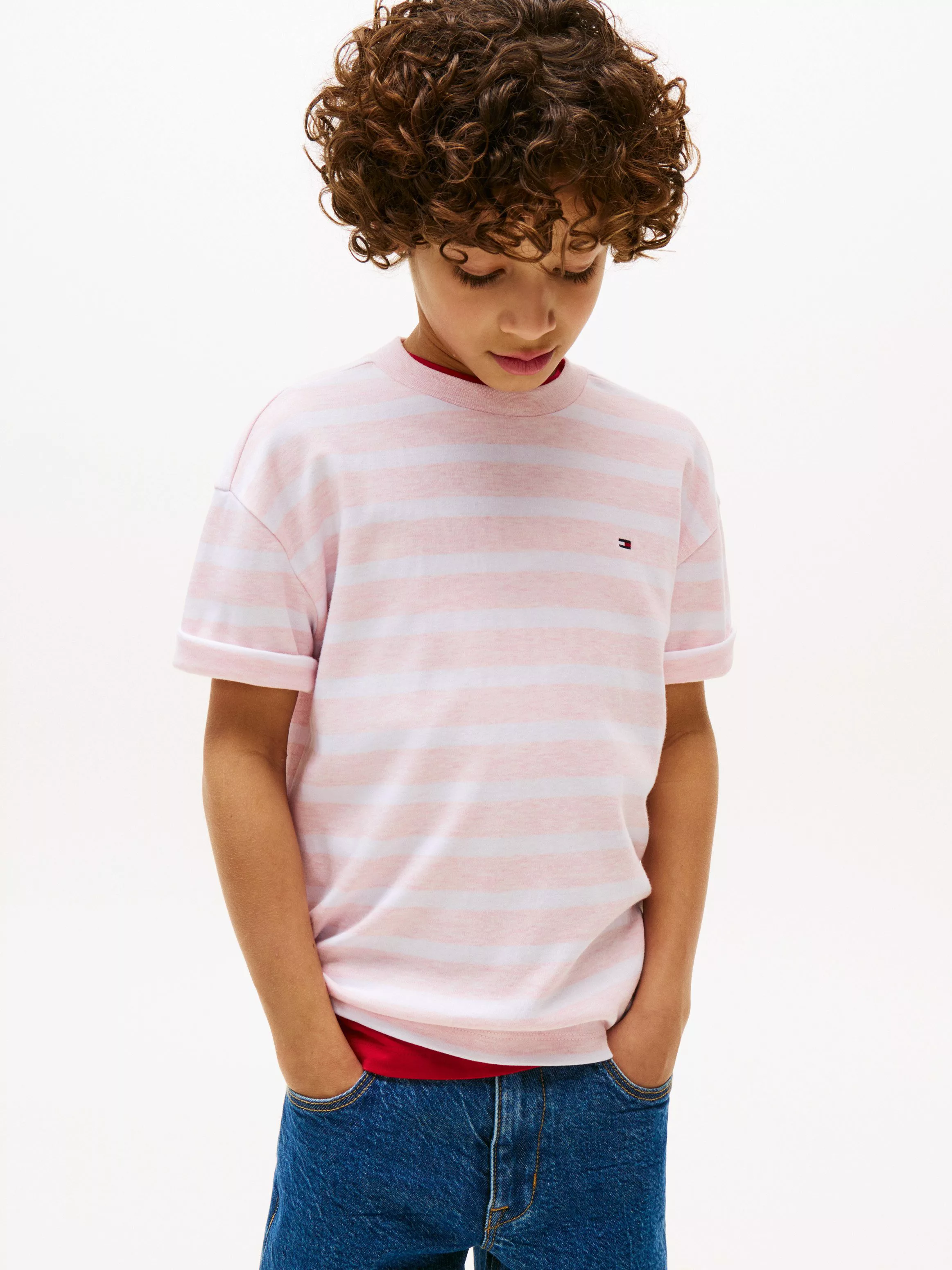 Tommy Hilfiger T-Shirt INTERLOCK STRIPE HTR günstig online kaufen