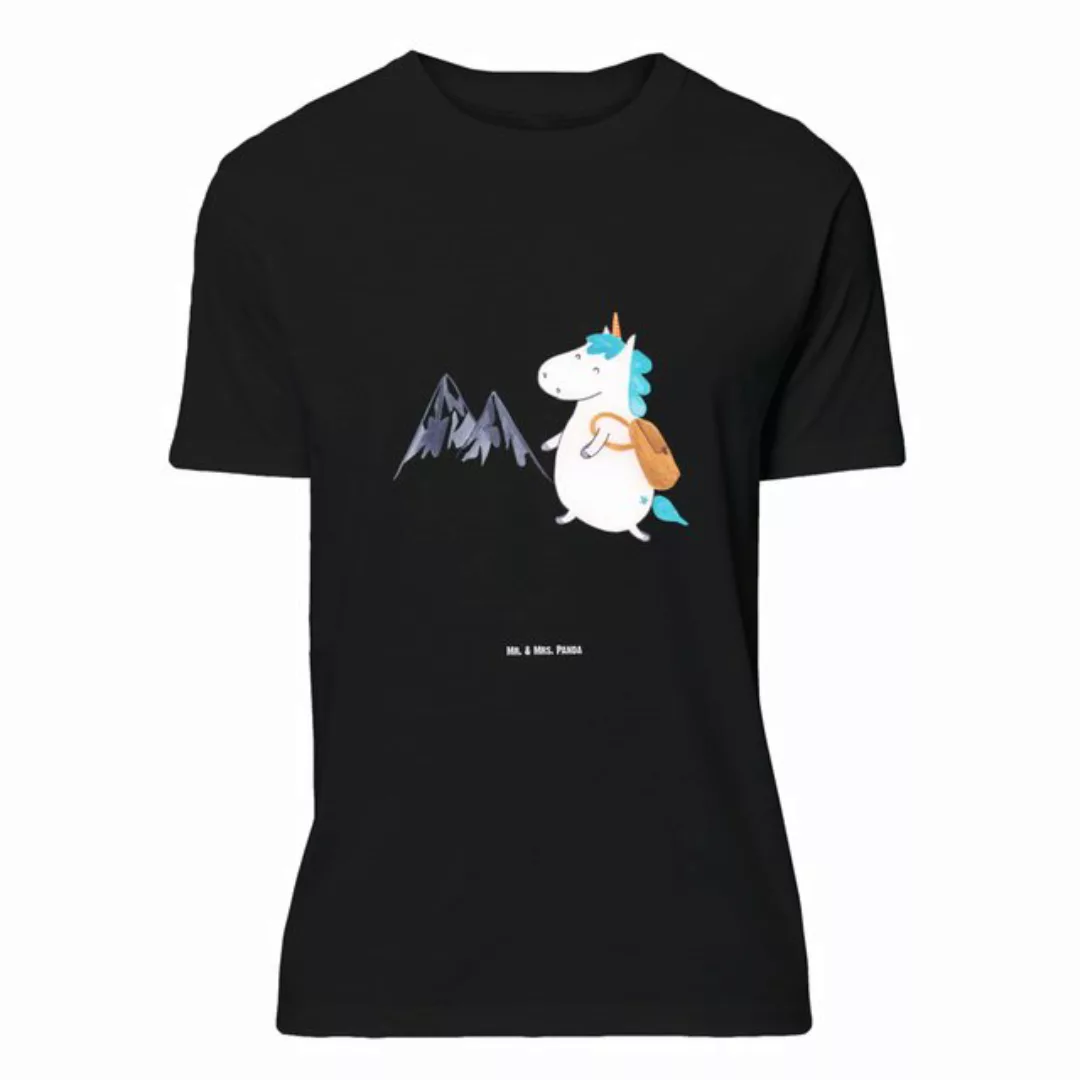 Mr. & Mrs. Panda T-Shirt Einhorn Bergsteiger - Schwarz - Geschenk, Shirt, D günstig online kaufen