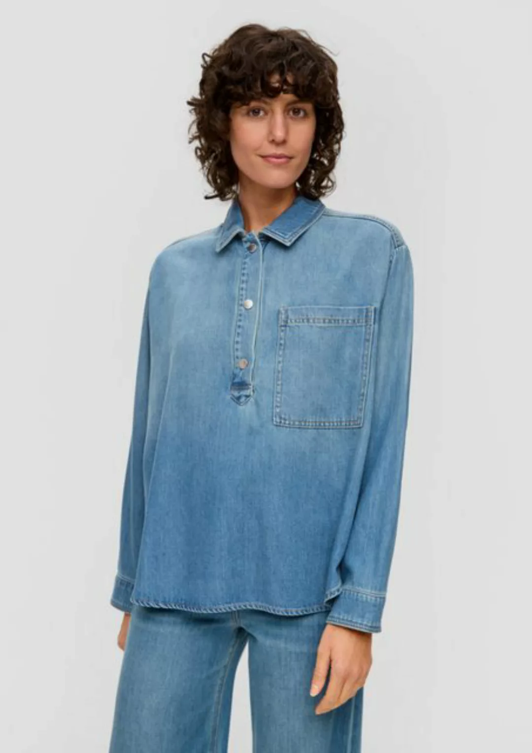 s.Oliver Langarmbluse Jeans-Overshirt im Loose Fit günstig online kaufen