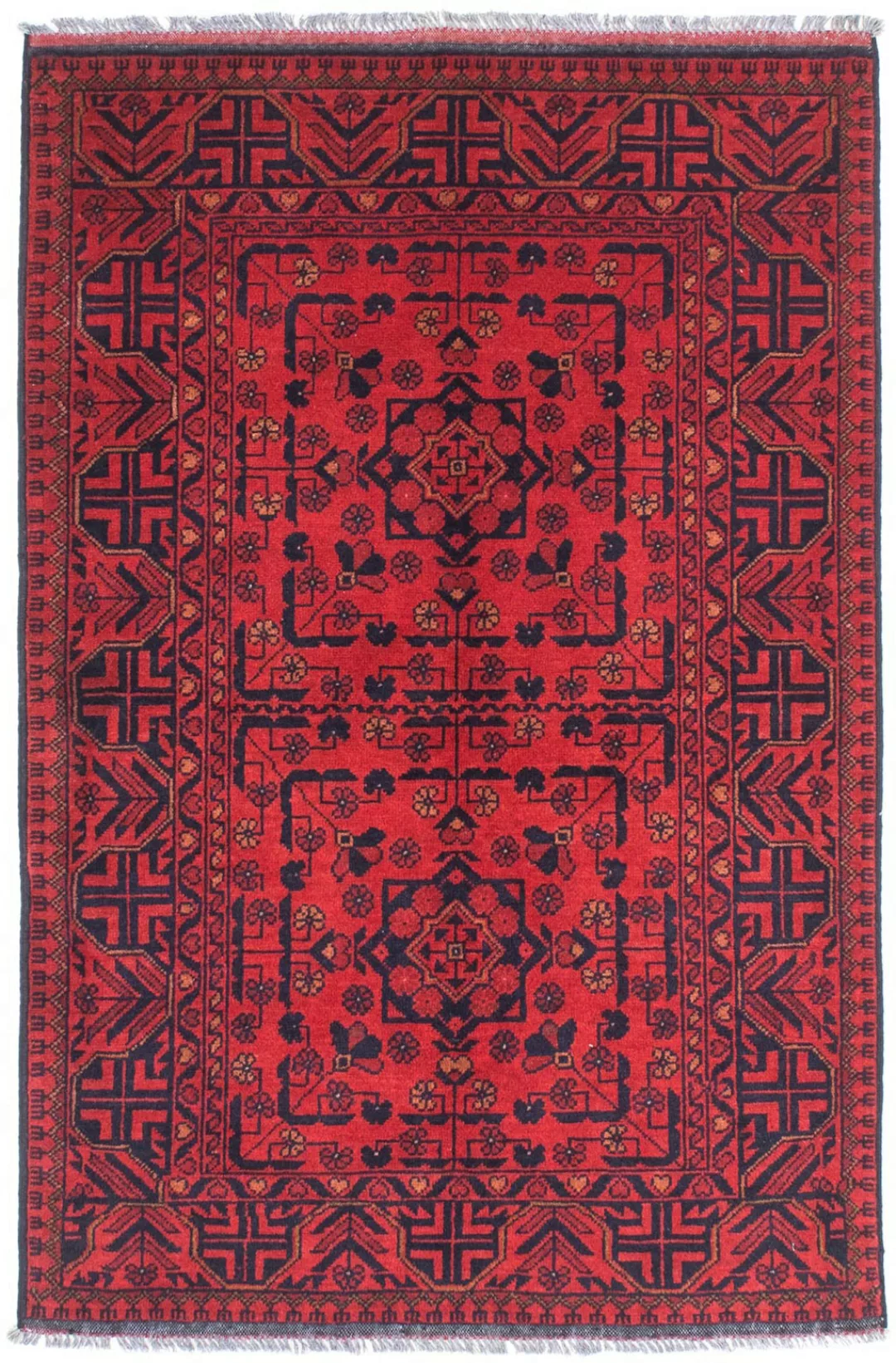 morgenland Orientteppich »Afghan - Kunduz - 144 x 98 cm - dunkelrot«, recht günstig online kaufen