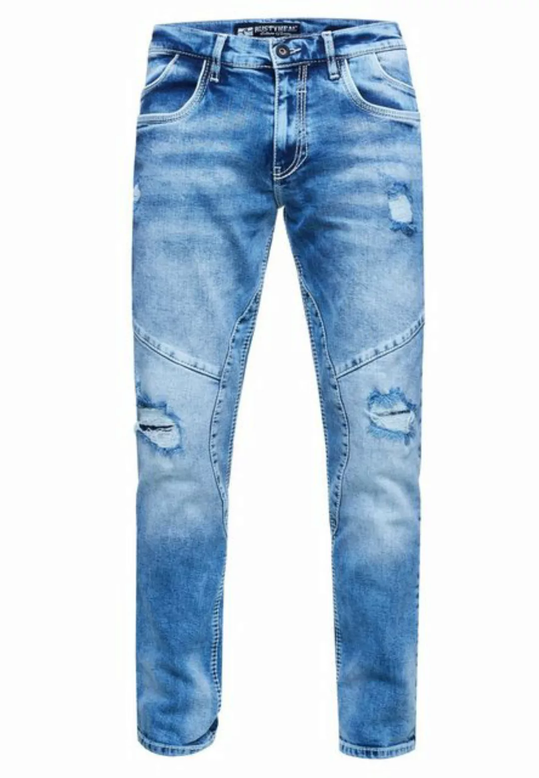 Rusty Neal Straight-Jeans "NISHO", mit trendigen Used-Details günstig online kaufen