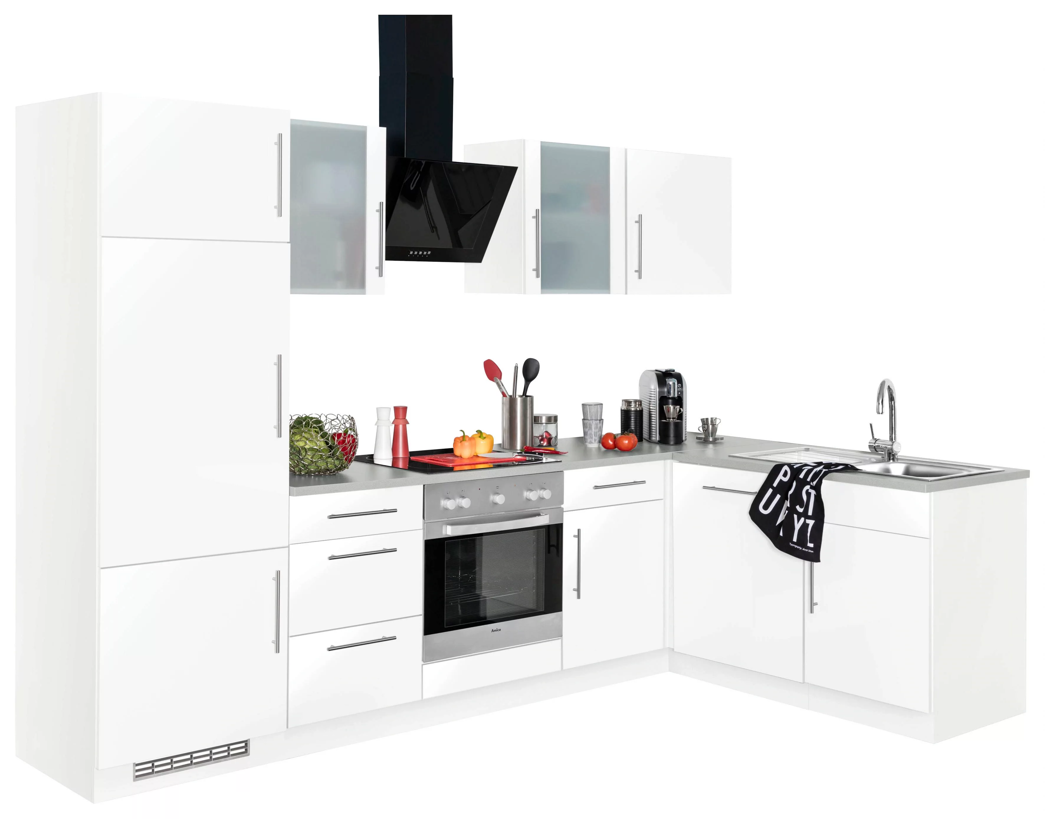 wiho Küchen Winkelküche "Cali", ohne E-Geräte, Stellbreite 280 x 170 cm günstig online kaufen