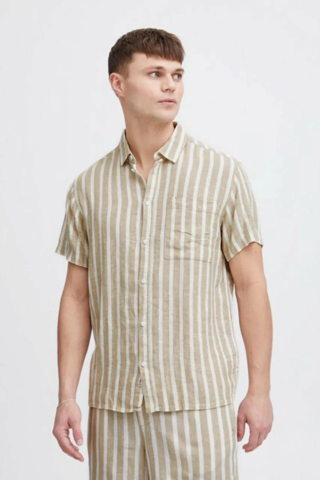 !Solid Kurzarmhemd SDFried sommerliches Leinenhemd mit Streifen günstig online kaufen