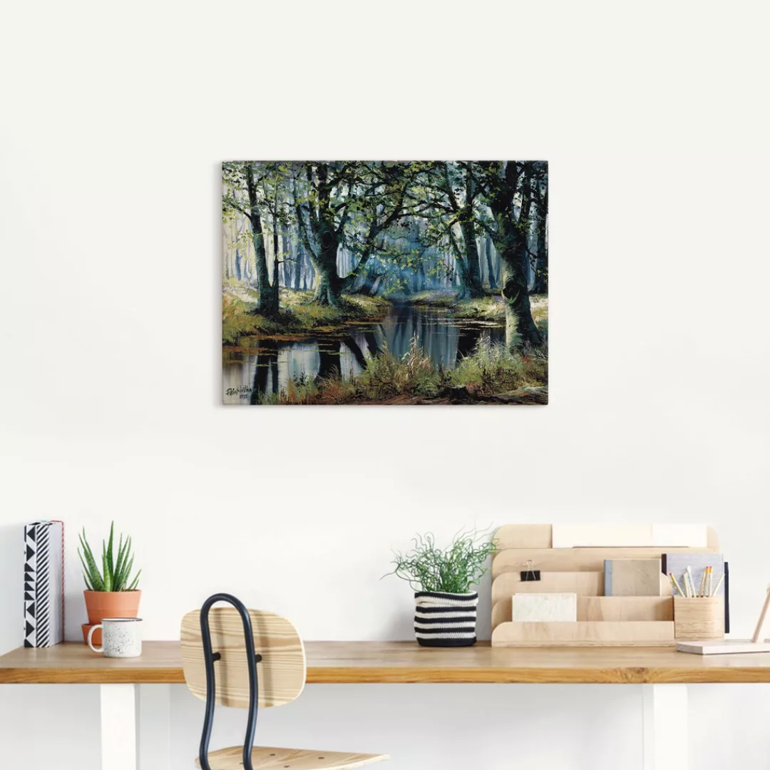 Artland Leinwandbild »Ruhe von den Bäumen«, Wald, (1 St.), auf Keilrahmen g günstig online kaufen