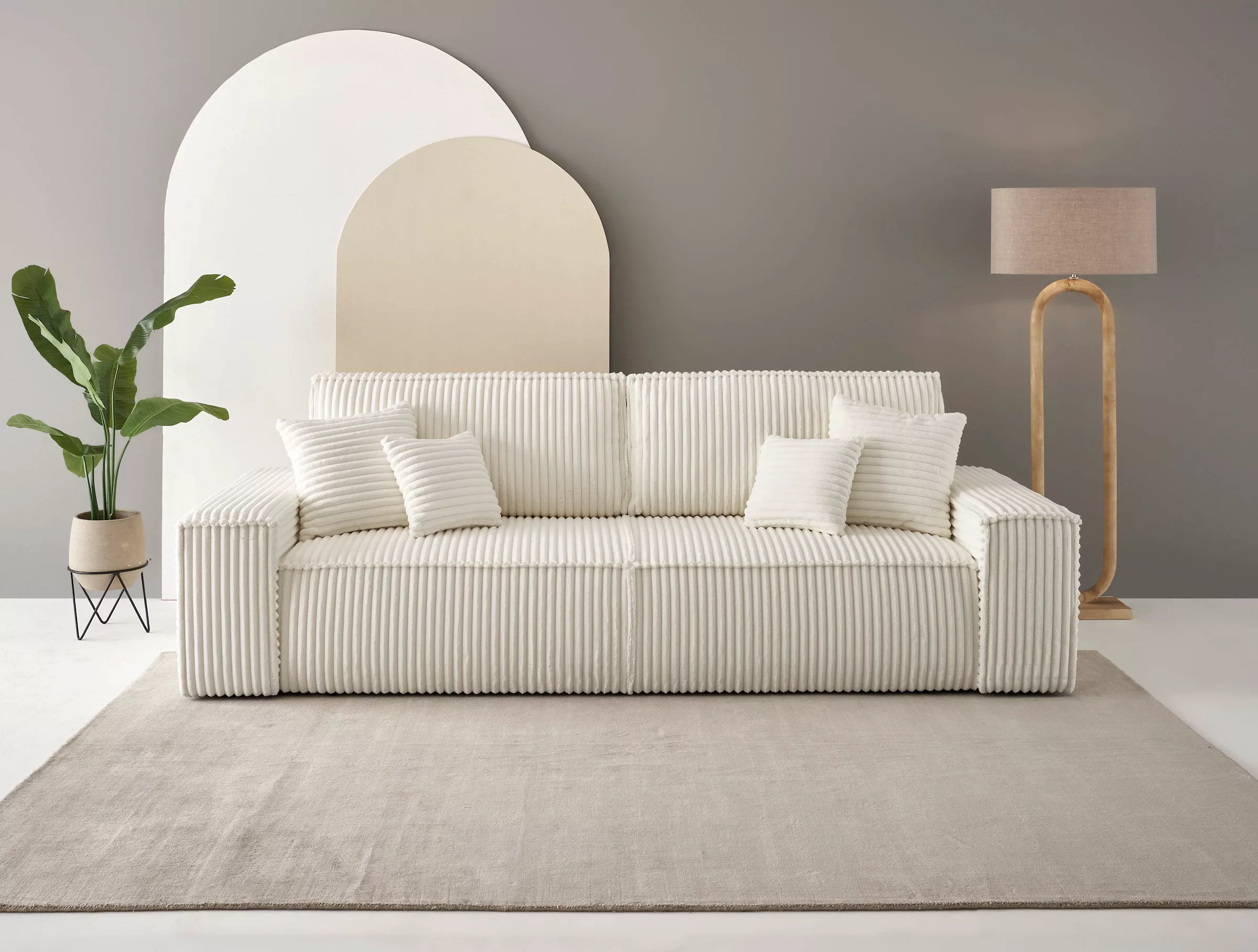 andas 3-Sitzer FINNLEY Schlafsofa 257 cm, Schlaffunktion mit Bettkasten (20 günstig online kaufen