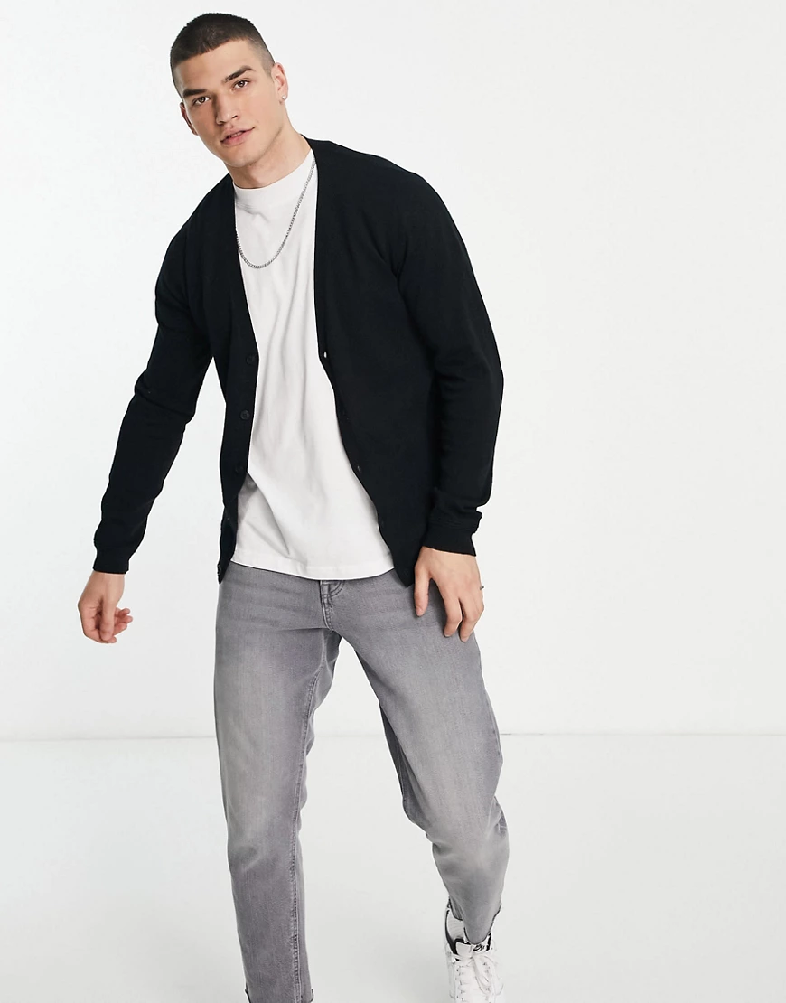 Topman – Strickjacke in Schwarz günstig online kaufen