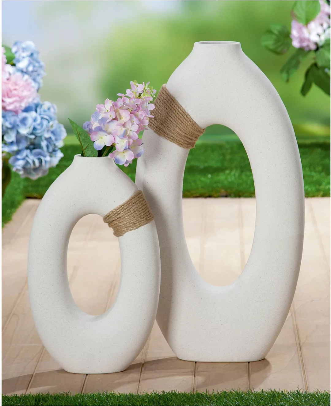GILDE Tischvase "Vase Sabbia, aus Keramik, Höhe ca. 41 cm", (1 St.) günstig online kaufen