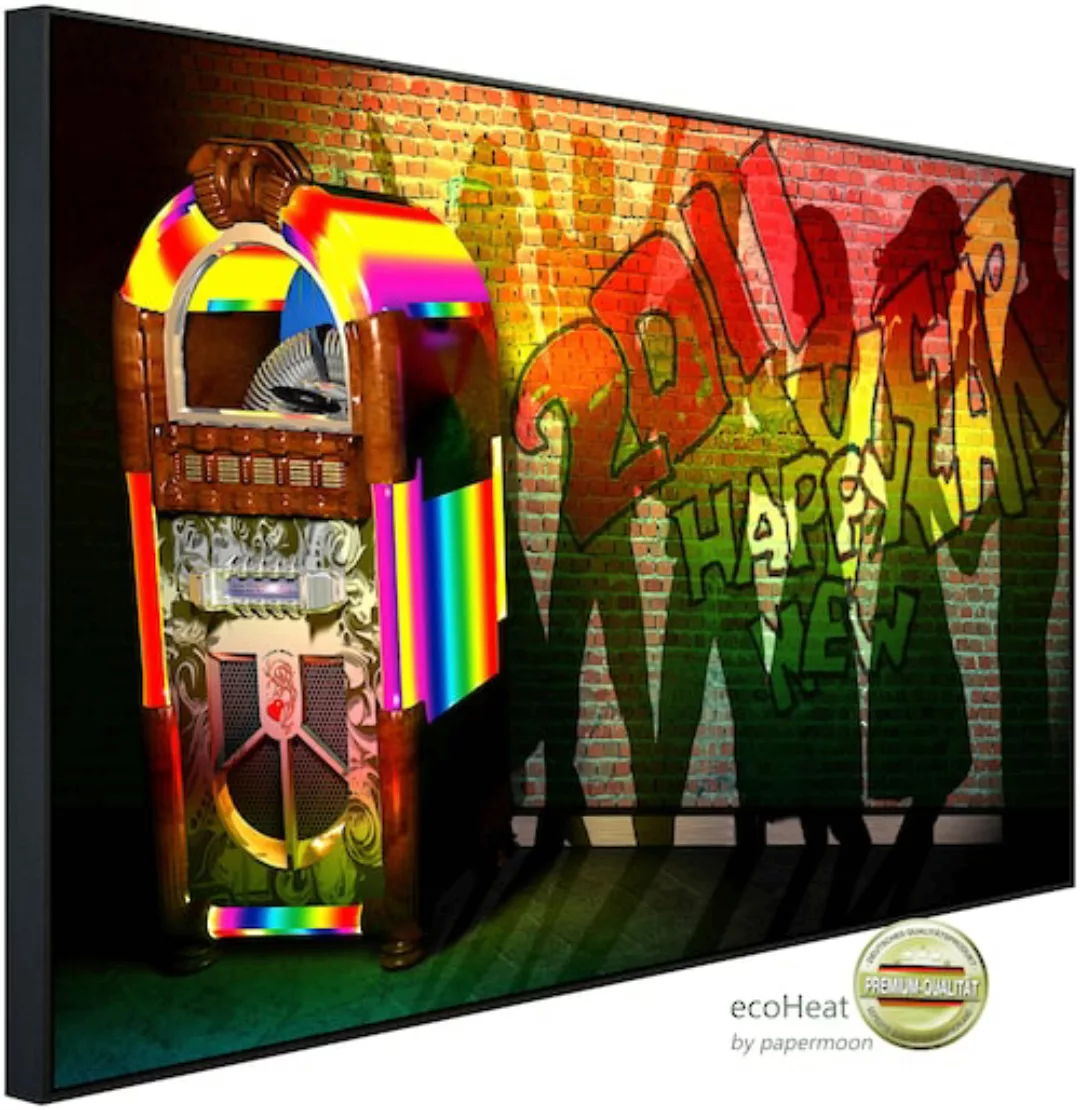 Papermoon Infrarotheizung »Jukebox mit Graffiti«, sehr angenehme Strahlungs günstig online kaufen