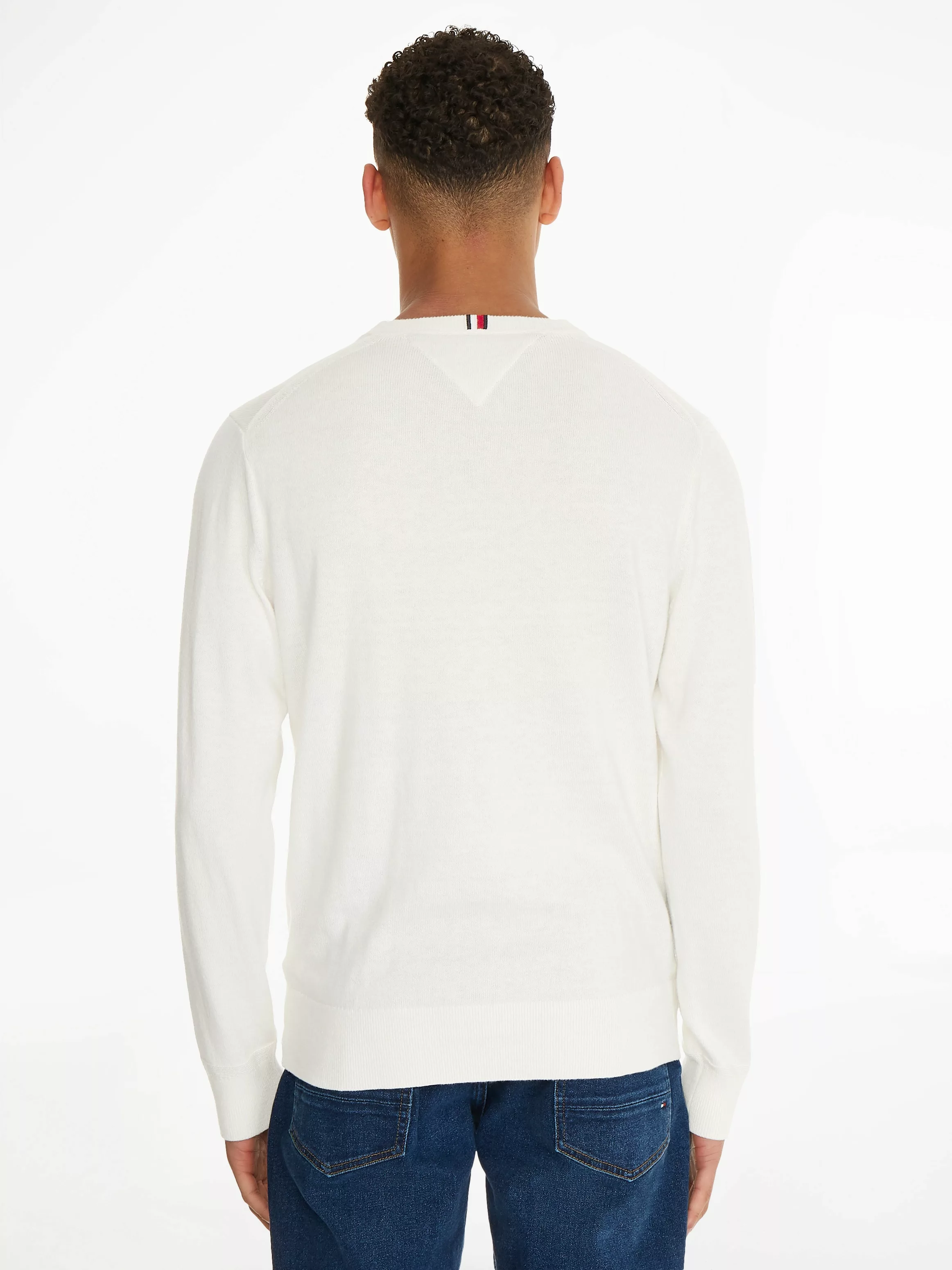 Tommy Hilfiger V-Ausschnitt-Pullover "PIMA ORG CTN CASHMERE V NECK" günstig online kaufen