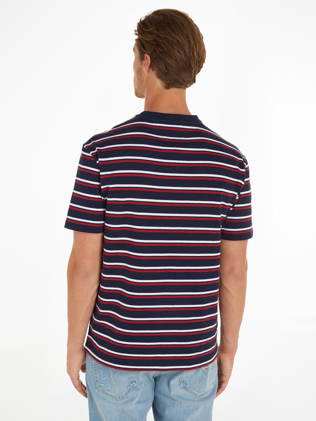 Tommy Jeans T-Shirt TJM REG EASY STRIPE TEE mit mehrfarbigen Streifen günstig online kaufen