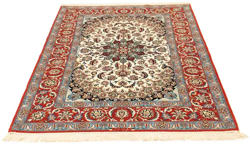 morgenland Teppich »Isfahan Teppich handgeknüpft beige«, rechteckig, handge günstig online kaufen